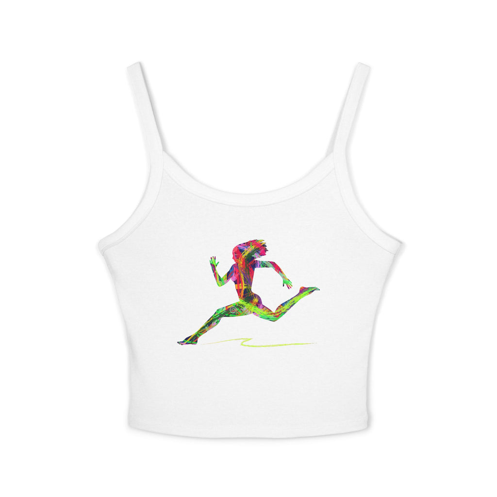 Running Woman Tank Top, Athletic Workout Top, Fitness Sleeveless Shirt, Jogging Muscle Tee, Exercise Gym Cami