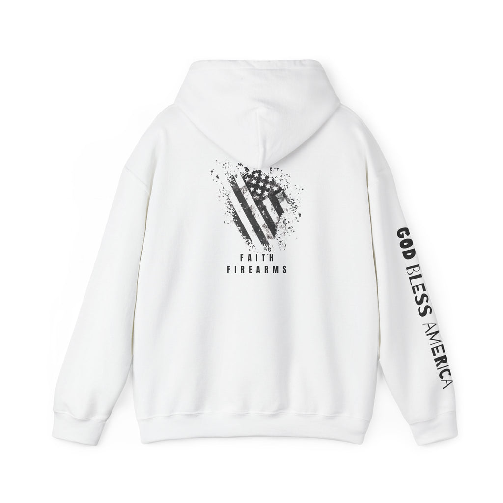 Faith Family Firearms Freedom Hooded Sweatshirt with Faith, Family, Firearms & Freedom Design - Unisex Cozy Wear for Celebrations