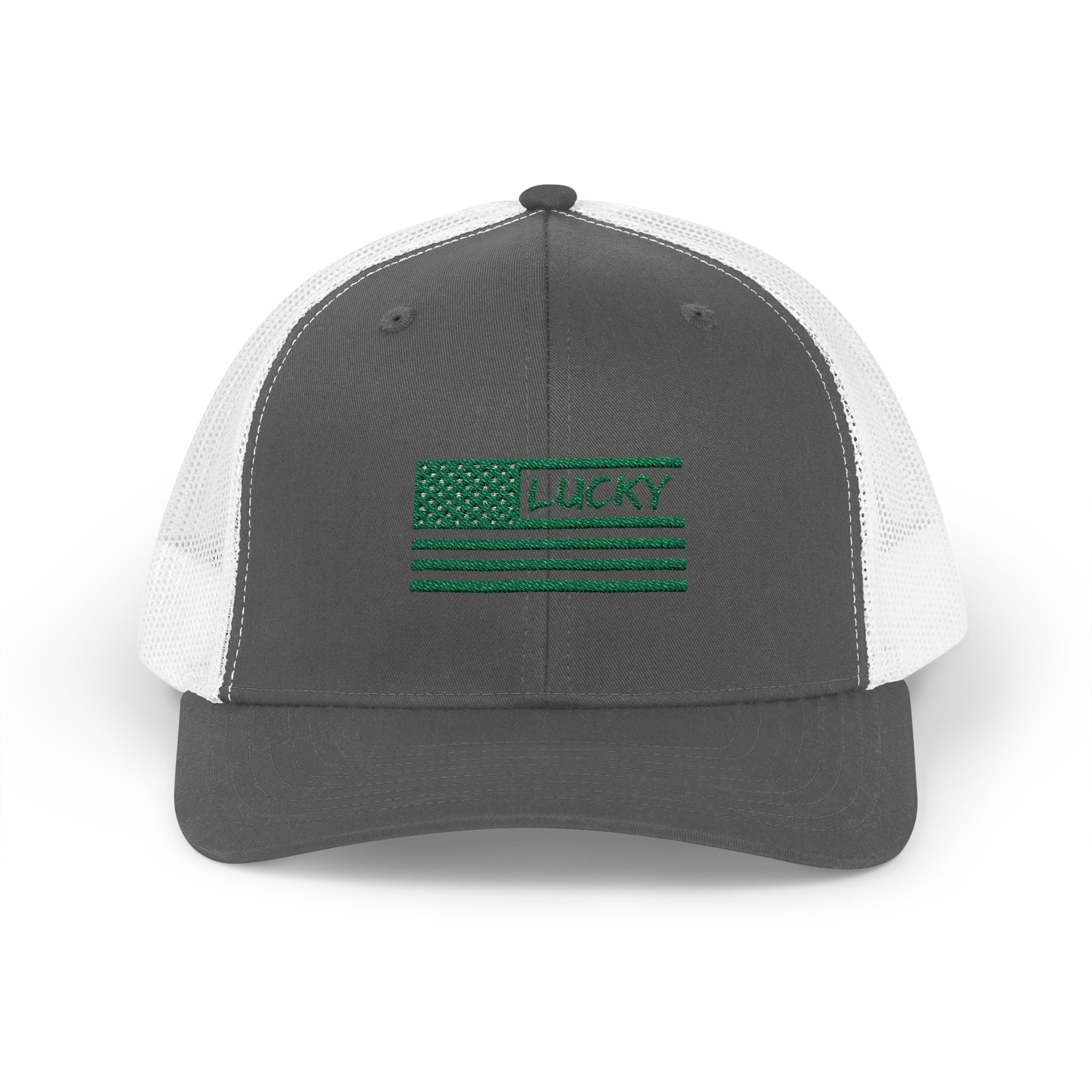 St. Patrick's Day Lucky 4-Leaf Clover Snapback Trucker Cap