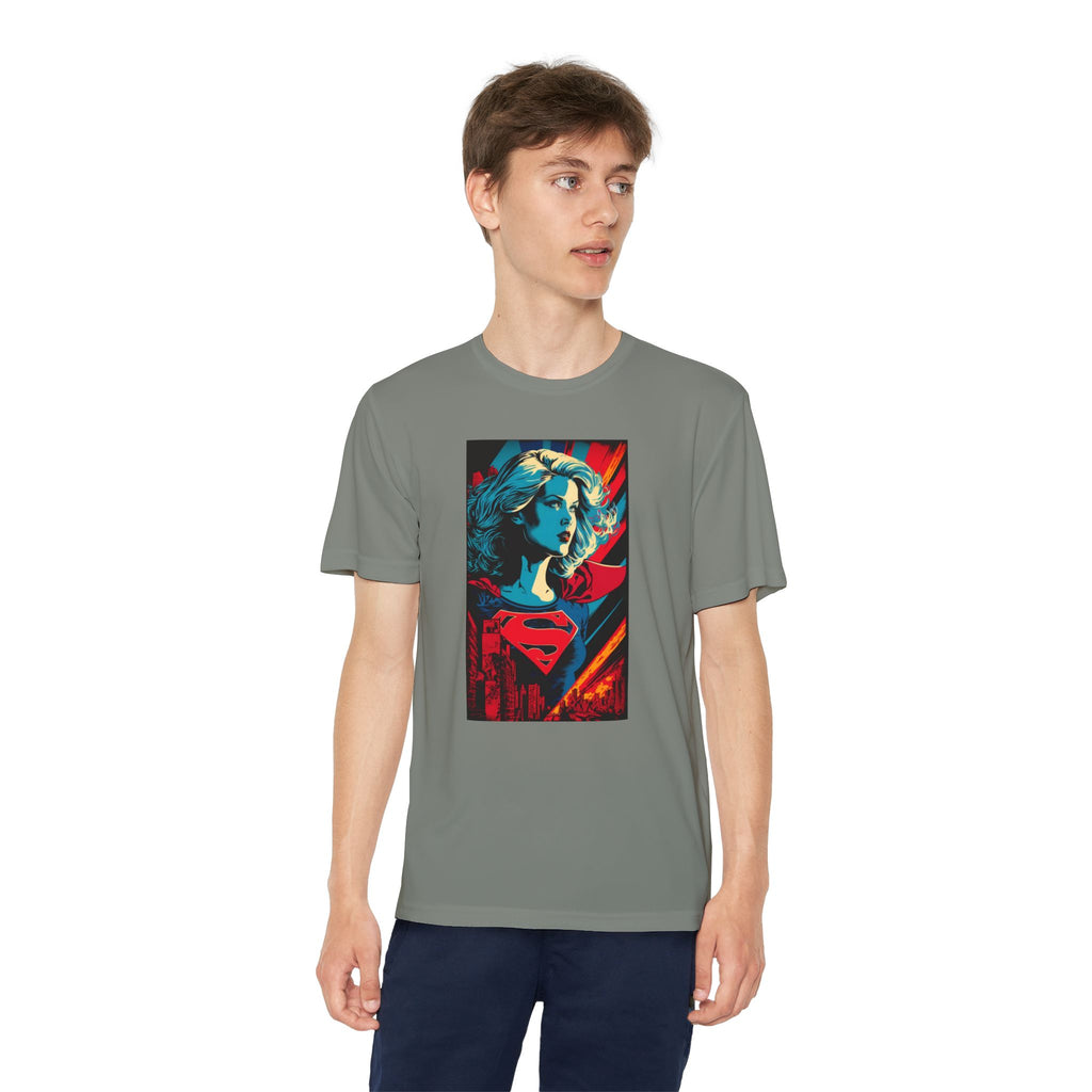 Superhero Youth T-Shirt Sports Graphic Tee, Cool Athletic Shirt for Kids