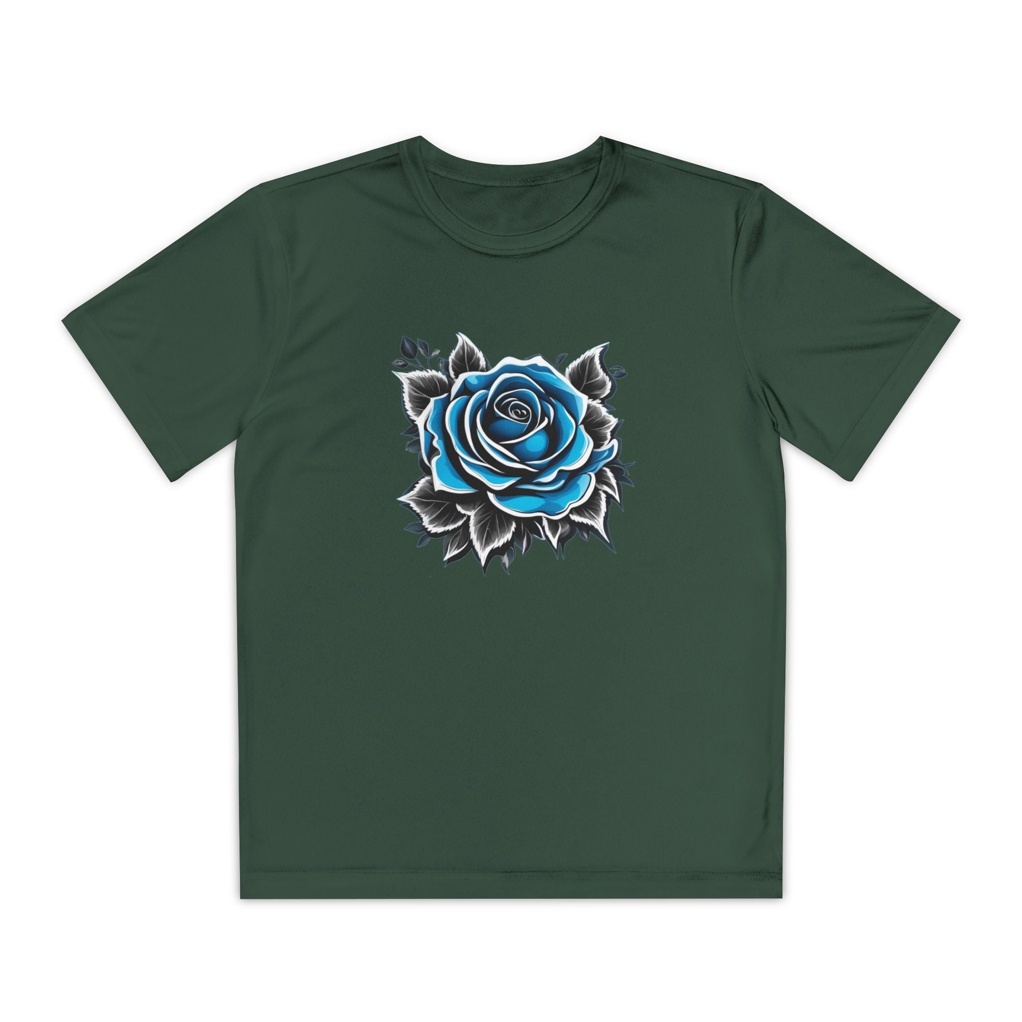 Flower Youth T-Shirt Sports Graphic Tee, Cool Athletic Shirt for Kids