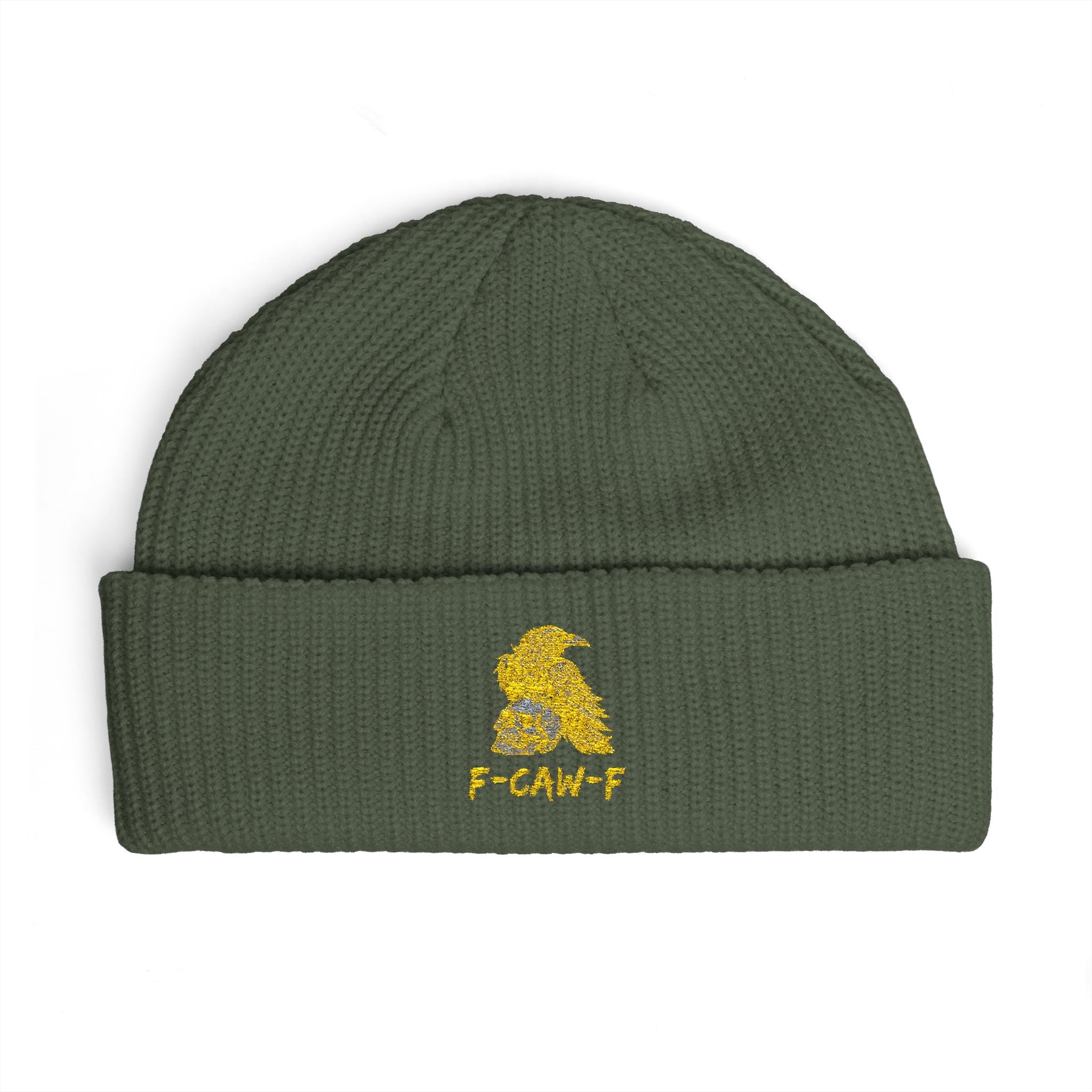 F-CAW-F Beanie Hat - Knit Winter Cap, Warm Headwear, Cozy Skull Cap, Cute Slouchy Beanie, Stylish Knit Beanie