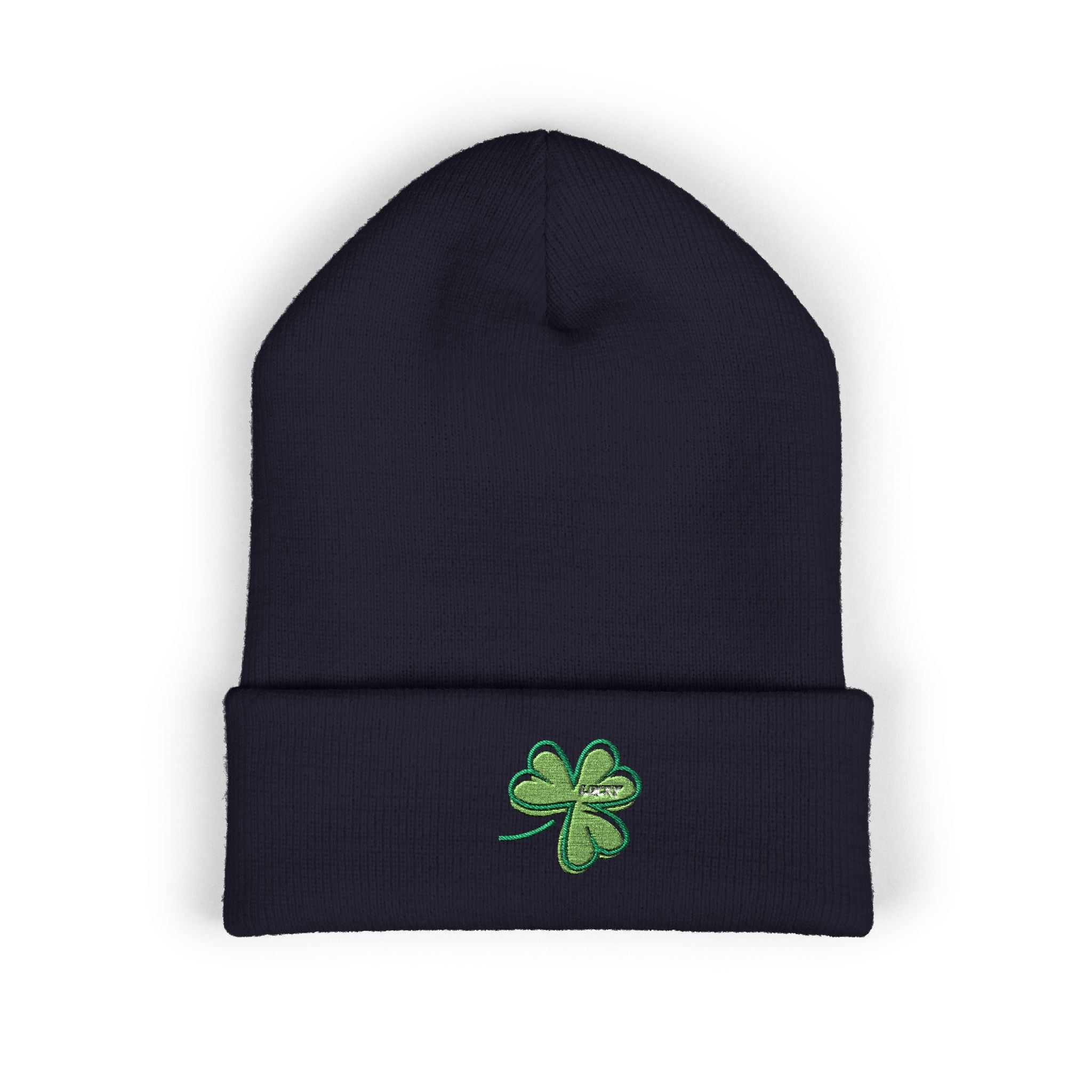 St. Patrick's Day 4-Leaf Clover Embroidered Beanie
