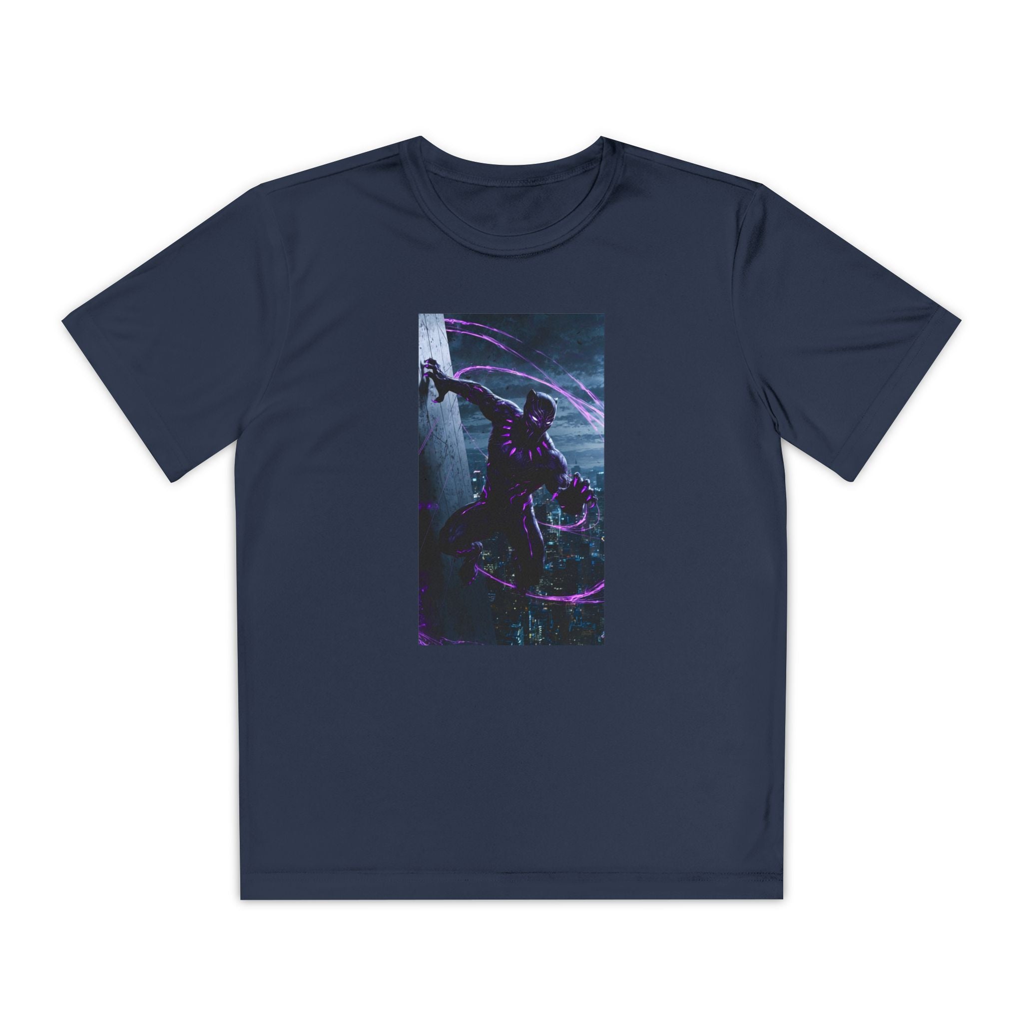 The Black Panther Superhero Marvel Patriotic, Kids Graphic T-Shirt, Boys Hero Top, Girls Comic Book Clothing, Birthday