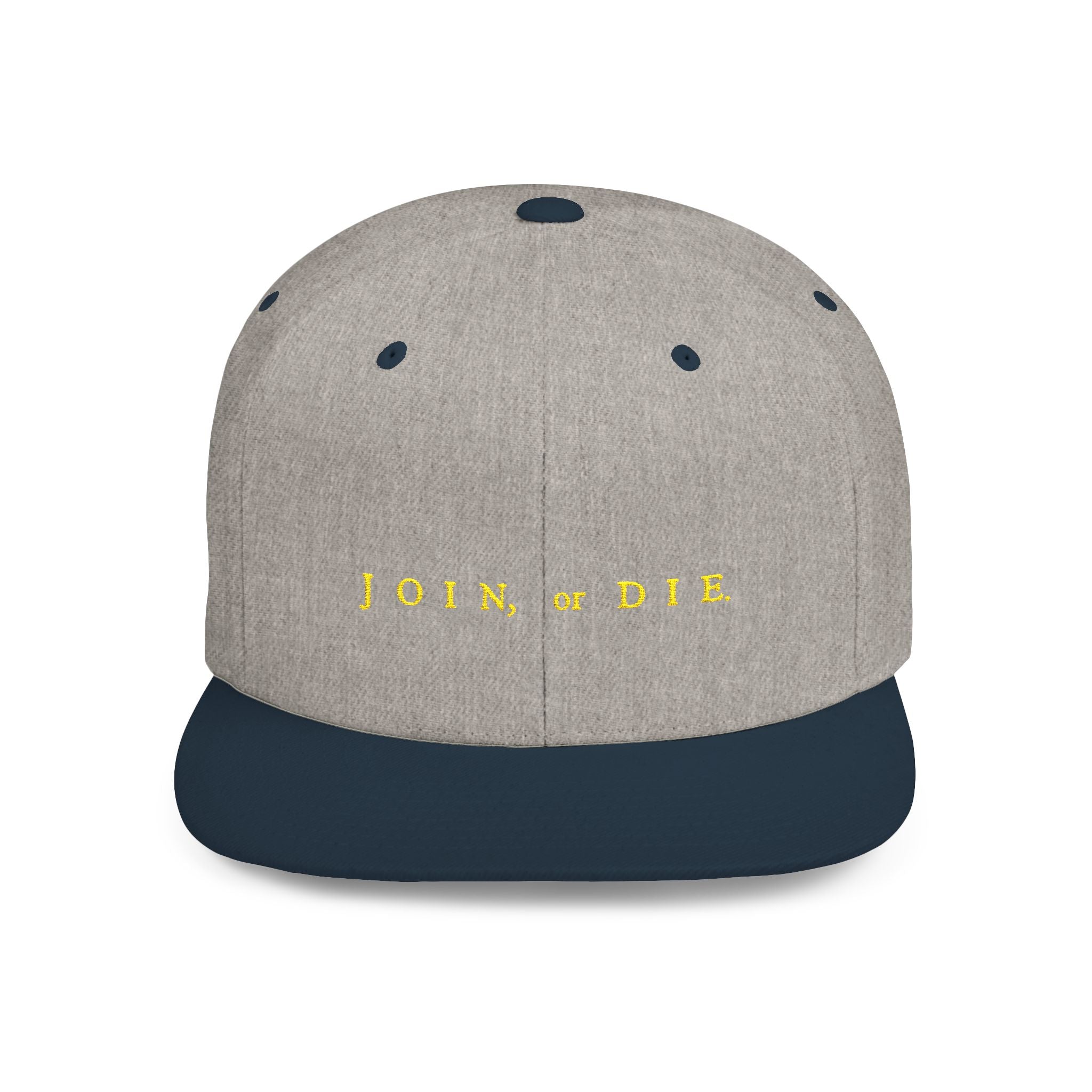 Join Or Die ~ Stylish Flat Bill Snapback Hat