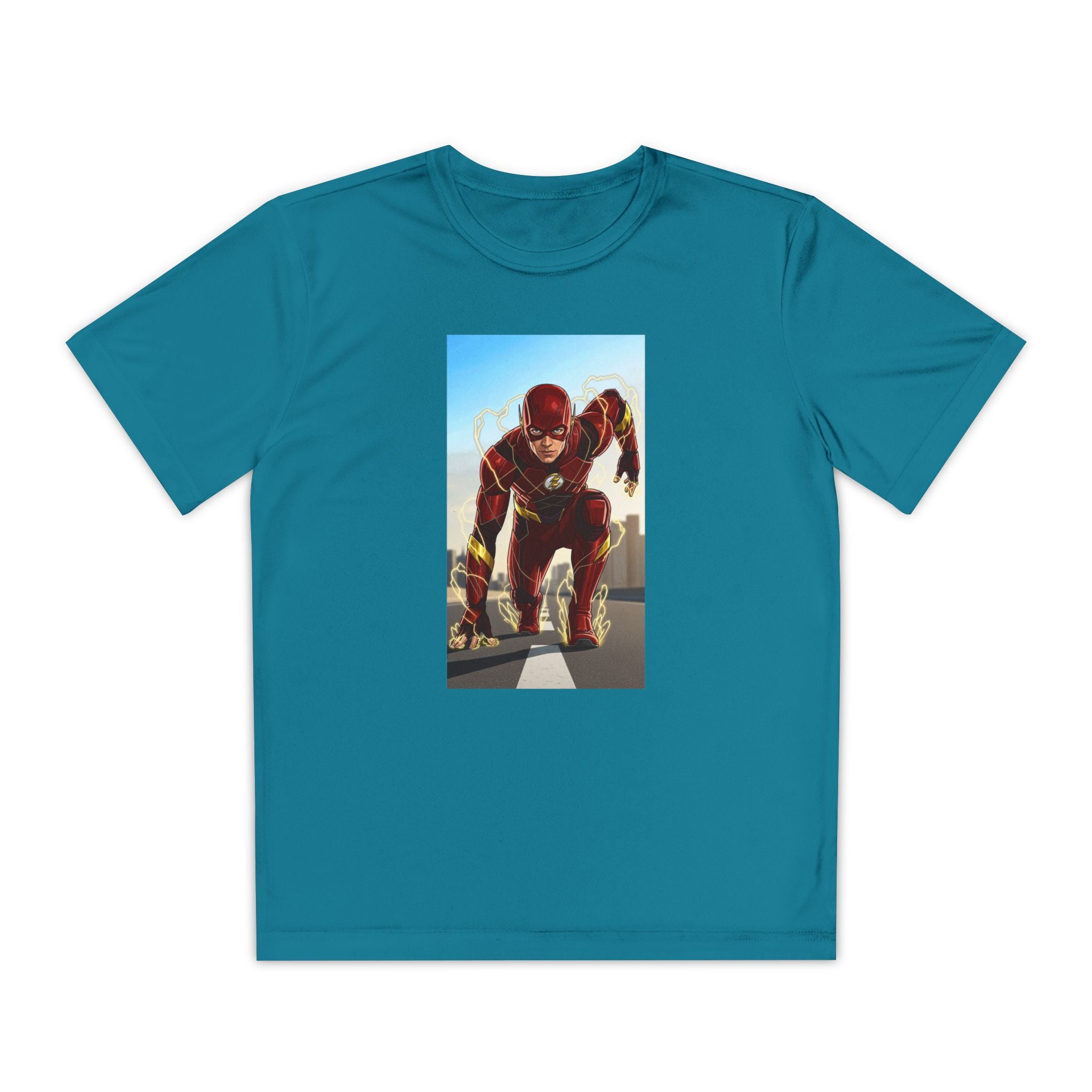 The Flash Superhero Marvel Youth T-Shirt, Kid's Superhero Tee, Children's Graphic Shirt, Comic Book Character Top, Kids Costume Apparel