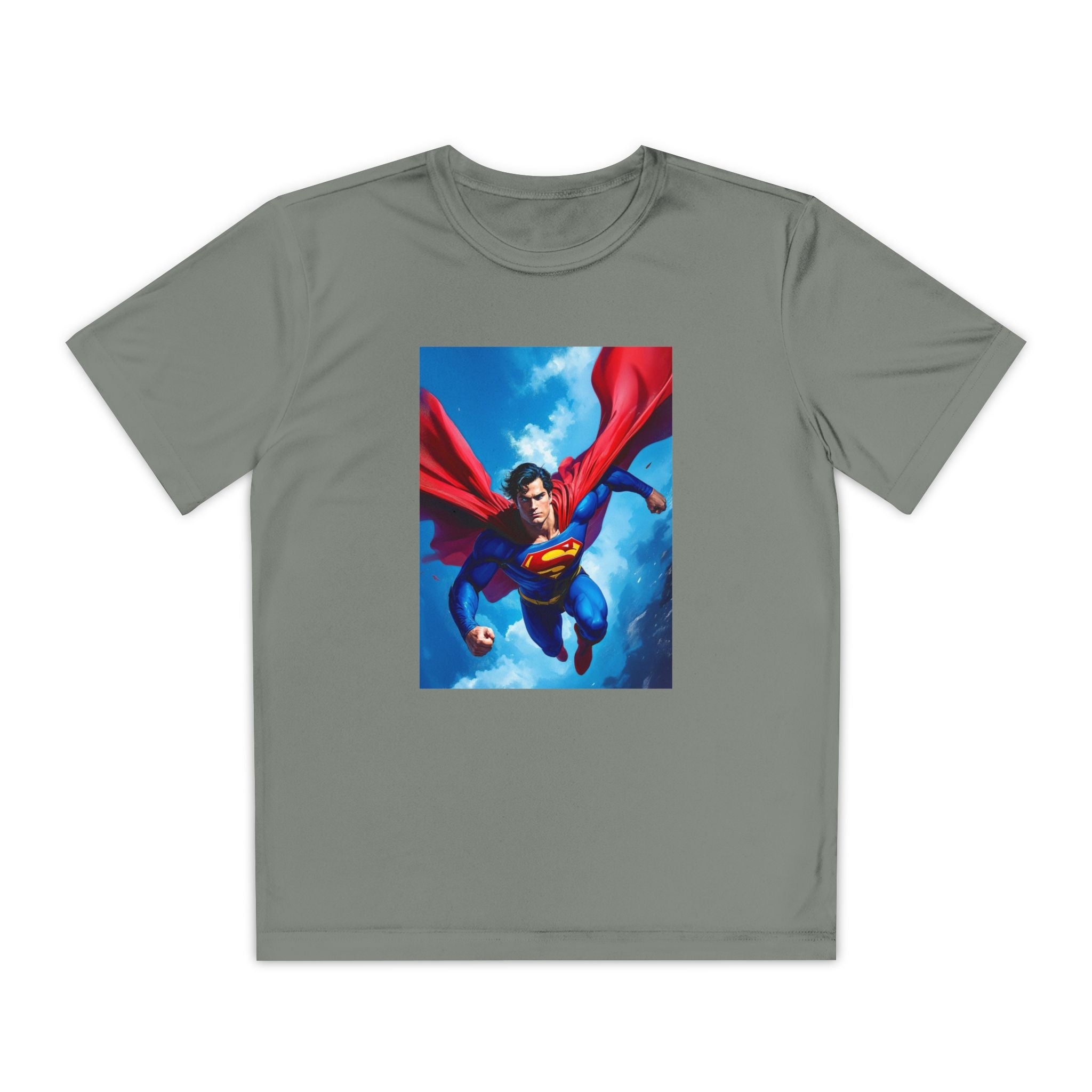 Superman Superhero Marvel T-Shirt, Youth Competitor Tee,  Kids Comic Book Hero Top, Children's Graphic Tee, Youth Super Power T-Shirt