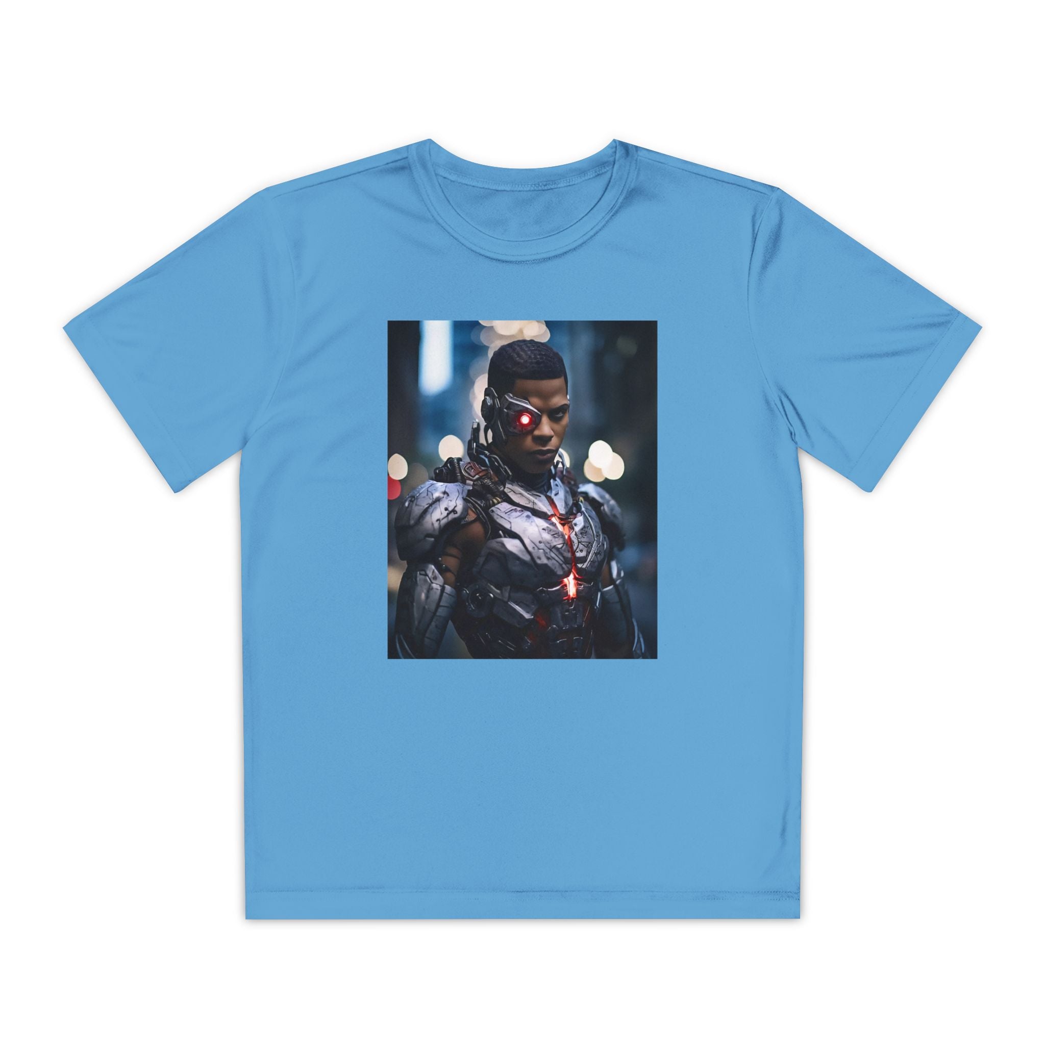 Cyborg Superhero Marvel Patriotic, Kids Graphic T-Shirt, Boys Hero Top, Girls Comic Book Clothing, Birthday