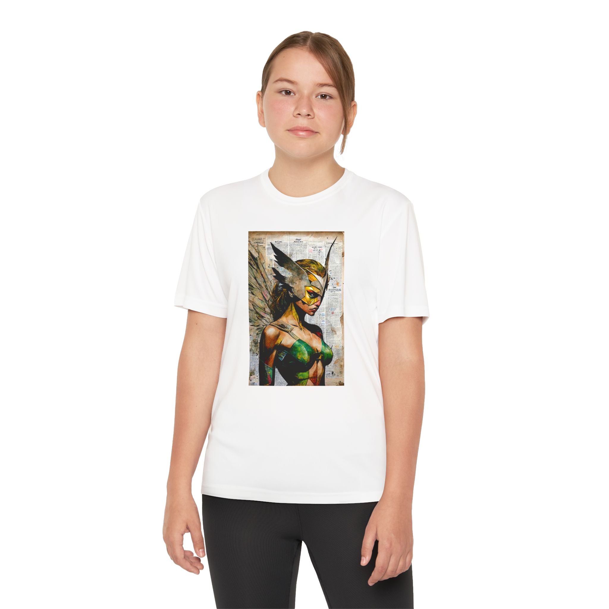 Superhero Youth T-Shirt Sports Graphic Tee, Cool Athletic Shirt for Kids