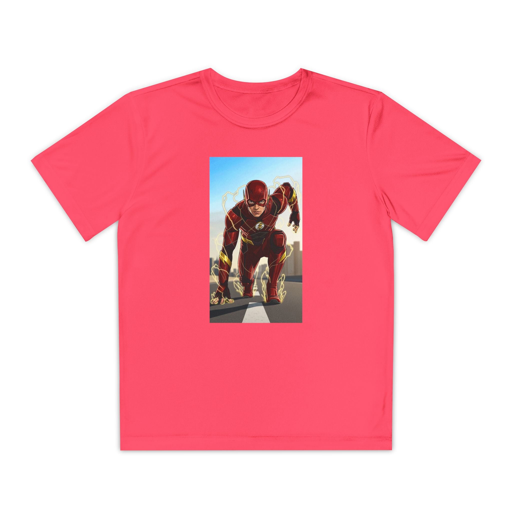 The Flash Superhero Marvel Youth T-Shirt, Kid's Superhero Tee, Children's Graphic Shirt, Comic Book Character Top, Kids Costume Apparel