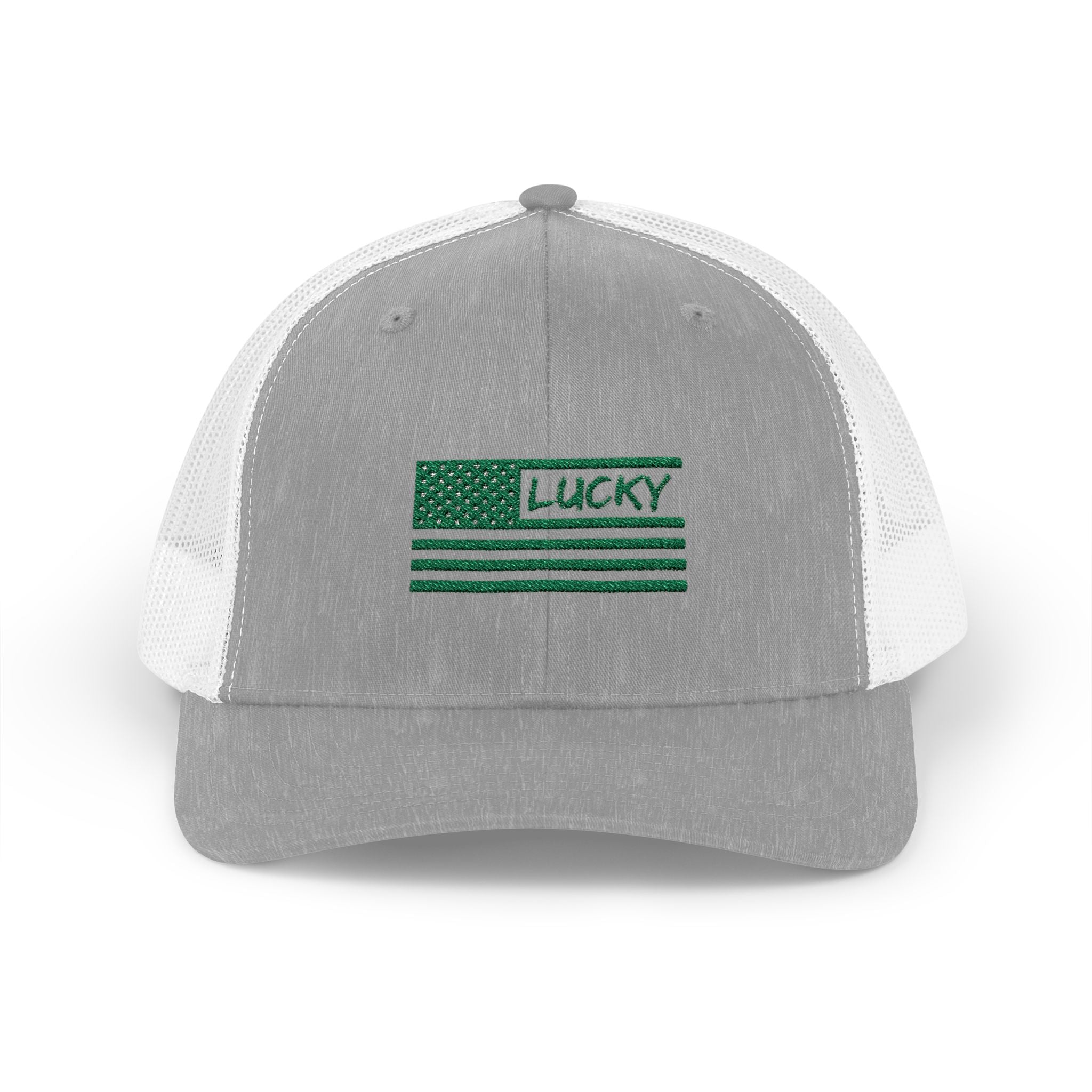 St. Patrick's Day Lucky 4-Leaf Clover Snapback Trucker Cap