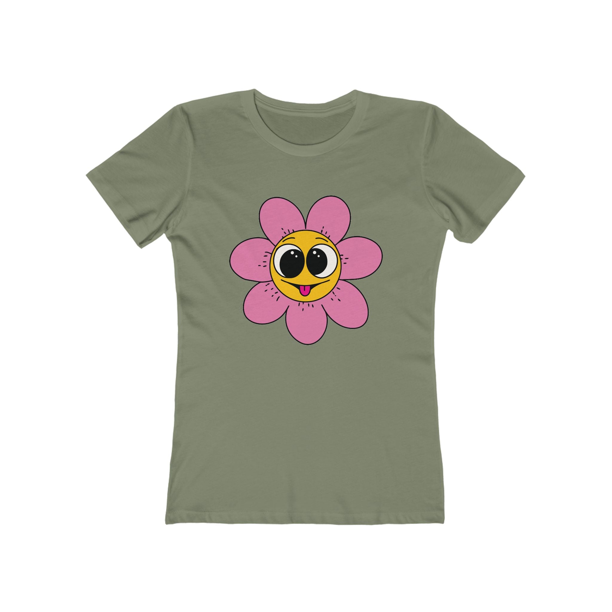 Flower Women's Tshirt, Floral Graphic Tee, Casual Top for Her, Spring Blossom Shirt, Botanical Print Blouse