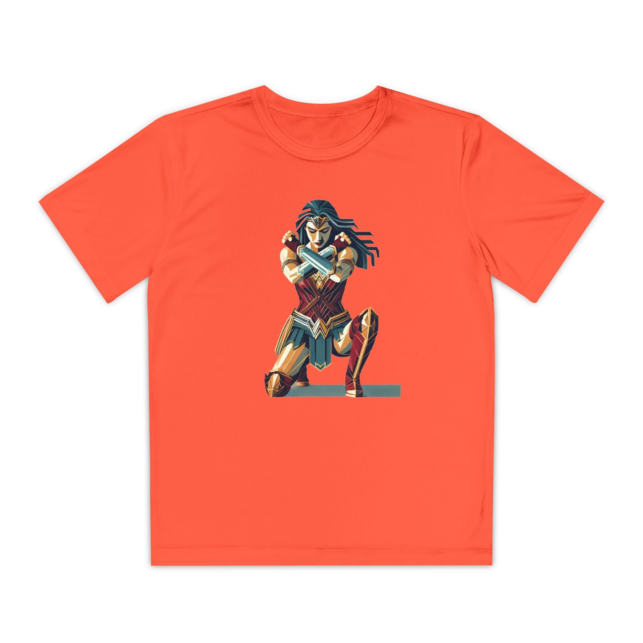Wonder Woman Youth T-Shirt Sports Graphic Tee, Cool Athletic Shirt for Kids, Perfect for Sports Events, Team Spirit