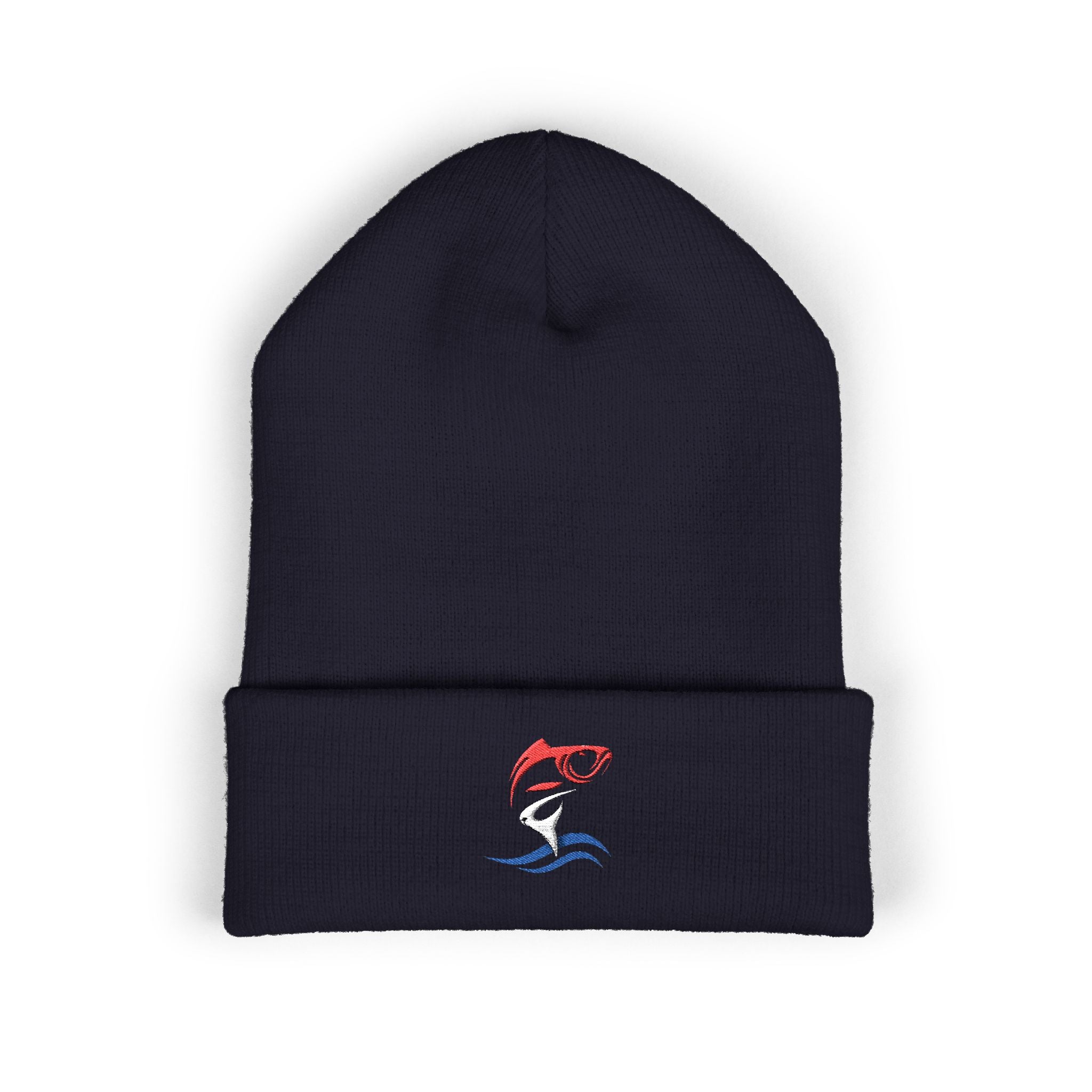 Embroidered Patriotic Fishing Beanie, Fisherman Gift, Outdoor Apparel, Fishing Gear, Angler Hat, Fishing Lure Beanie