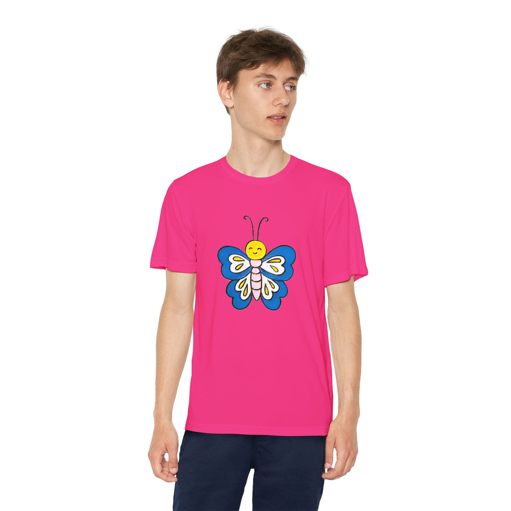 Butterffy Youth T-Shirt Sports Graphic Tee, Cool Athletic Shirt for Kids, Perfect for Sports Events, Team Spirit