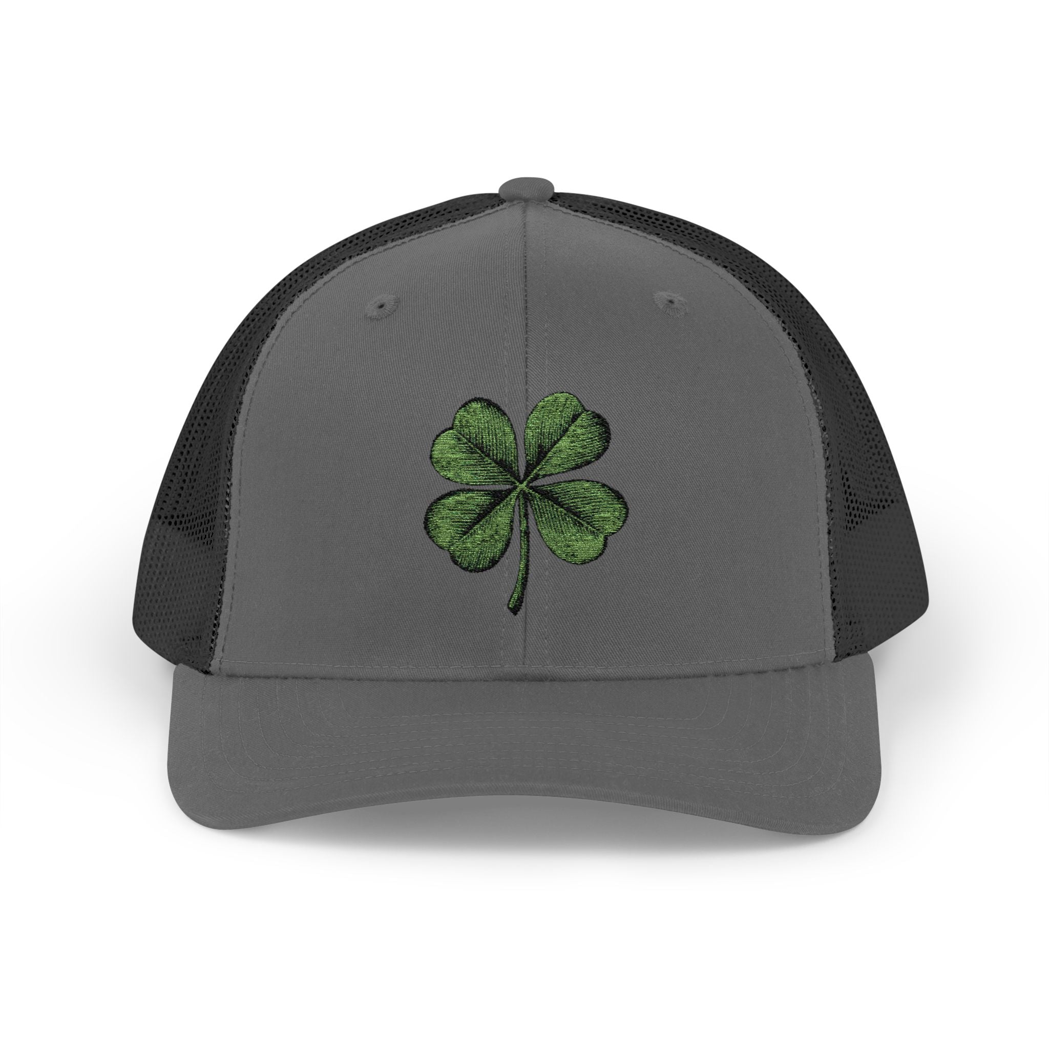 St. Patrick's Day Lucky 4-Leaf Clover Snapback Trucker Cap