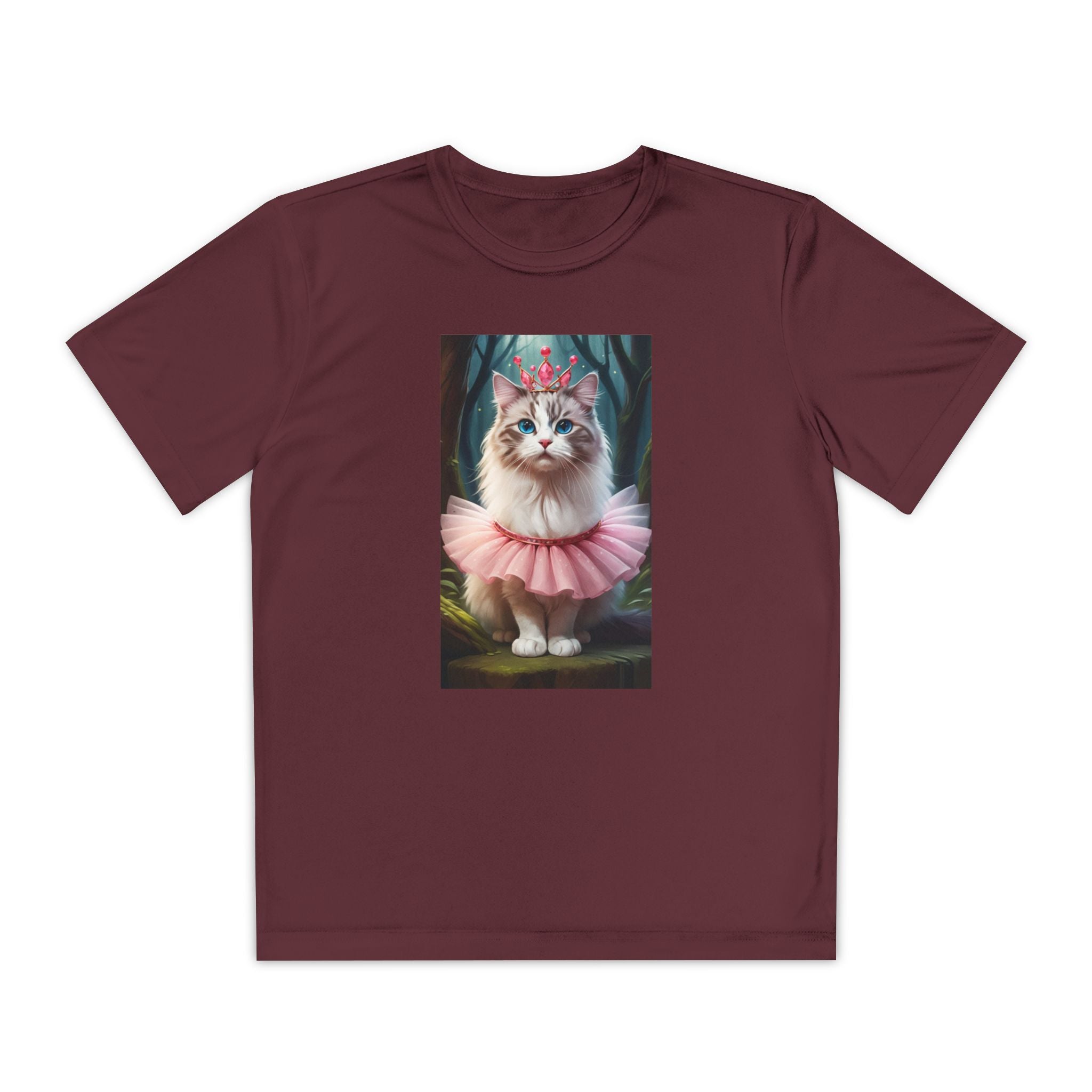 Graphic Tee, Cute Cartoon Kitten, Kids Animal Lover Shirt, Kitty Princess Design, Youth Tee for Girls and Boys, Funny Cat Shirt, Gift for