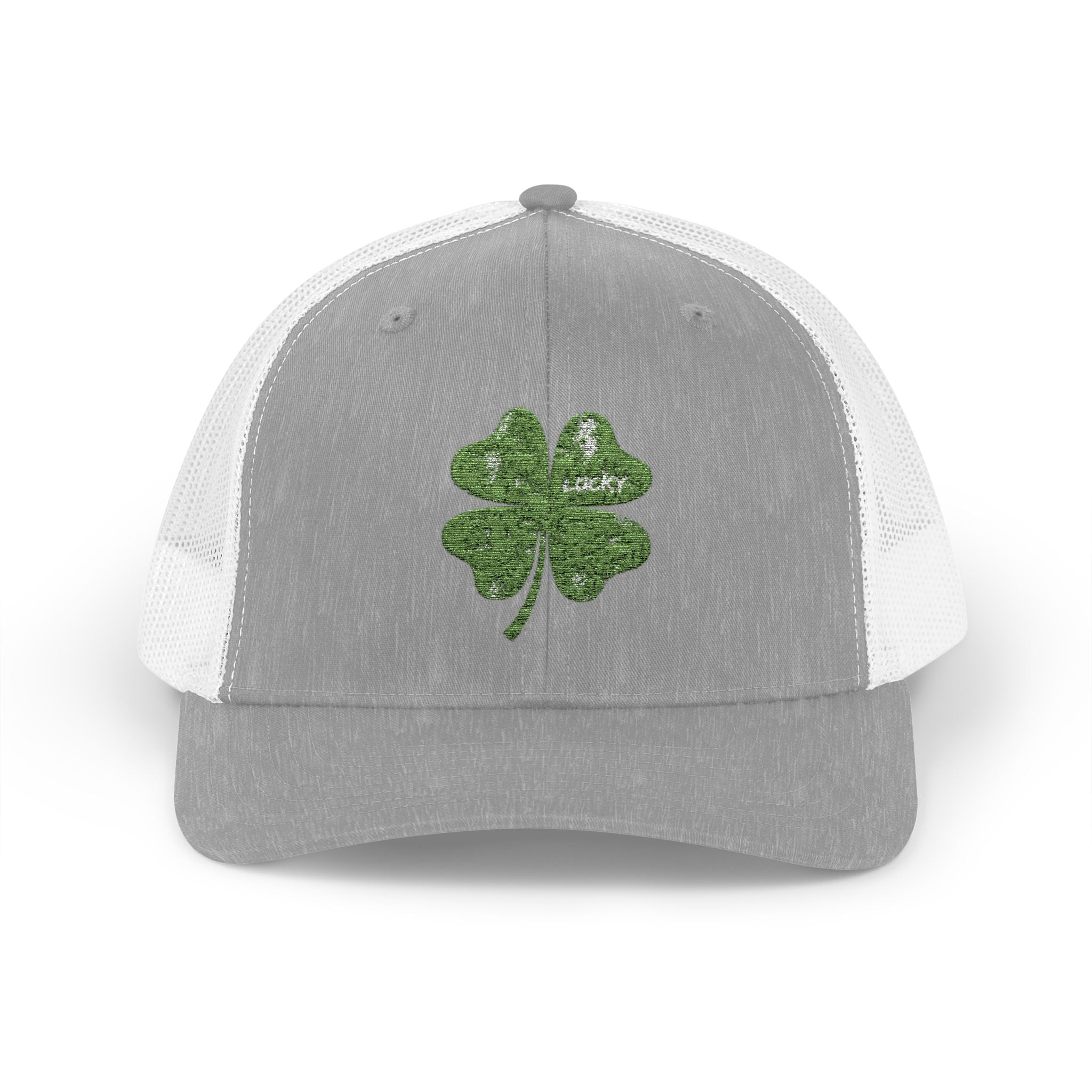 St. Patrick's Day Lucky 4-Leaf Clover Snapback Trucker Cap