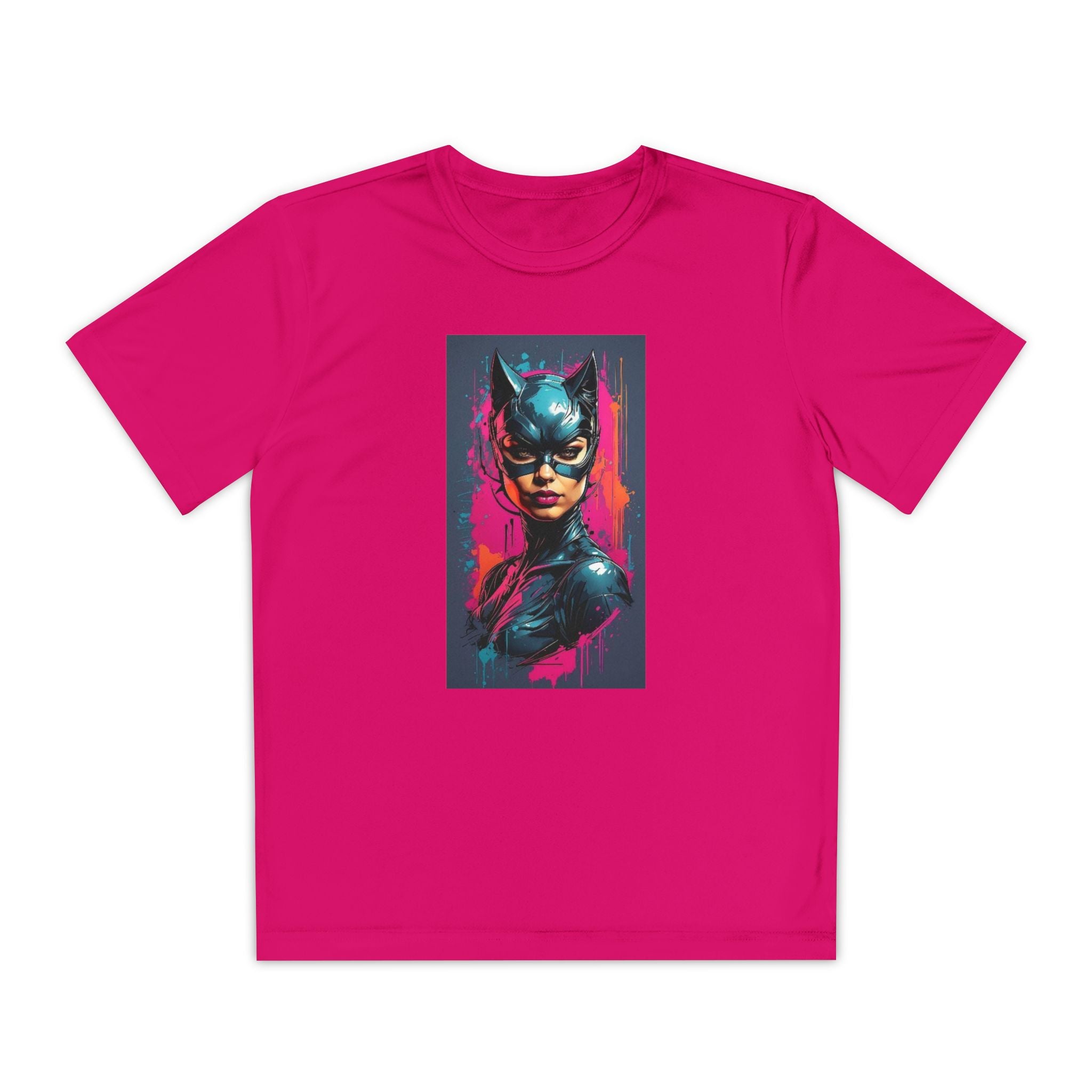 Superhero Youth T-Shirt Sports Graphic Tee, Cool Athletic Shirt for Kids