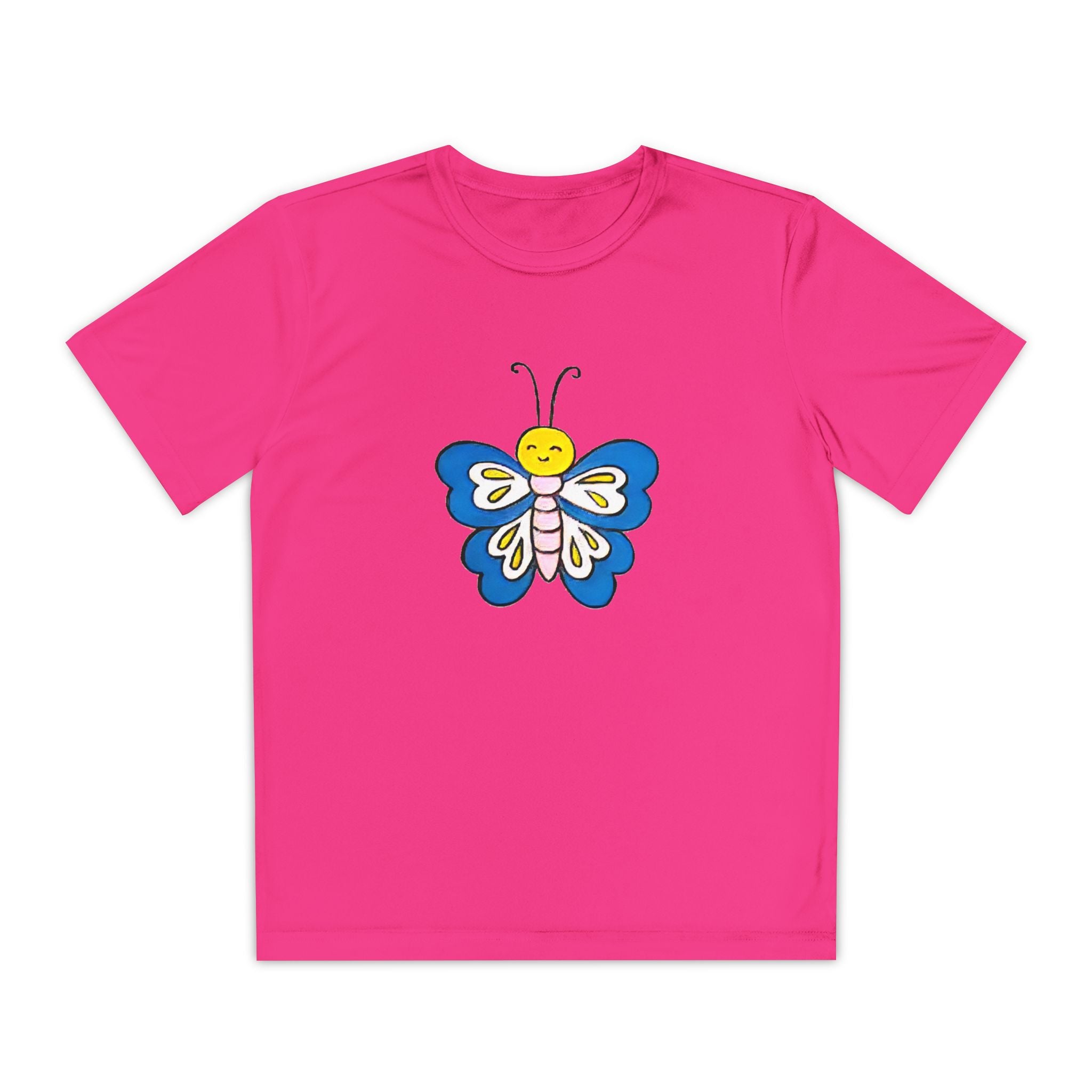 Butterffy Youth T-Shirt Sports Graphic Tee, Cool Athletic Shirt for Kids, Perfect for Sports Events, Team Spirit