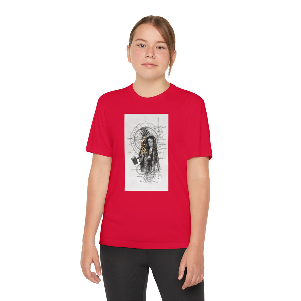 Superhero Youth T-Shirt Sports Graphic Tee, Cool Athletic Shirt for Kids