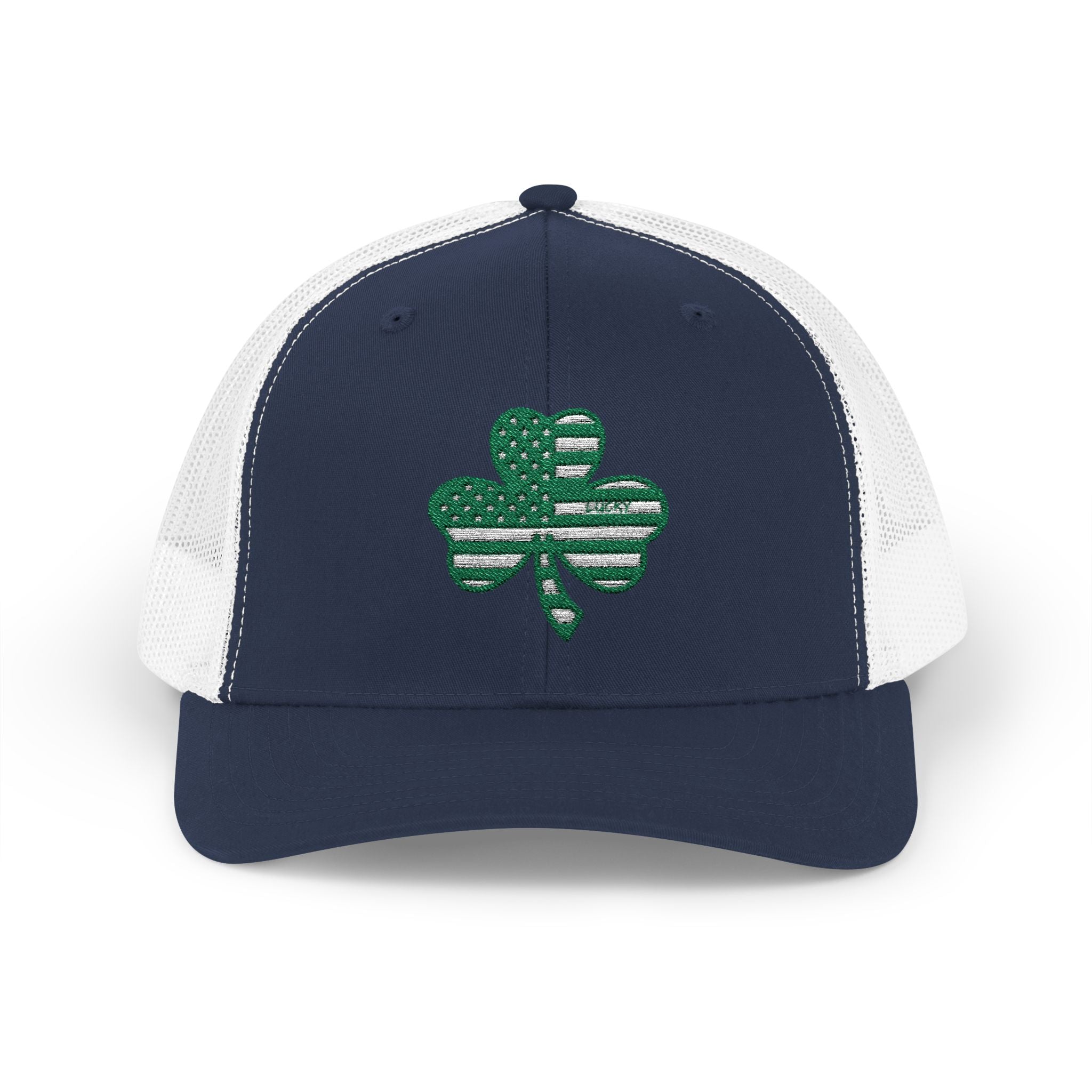 St. Patrick's Day Lucky 4-Leaf Clover Snapback Trucker Cap
