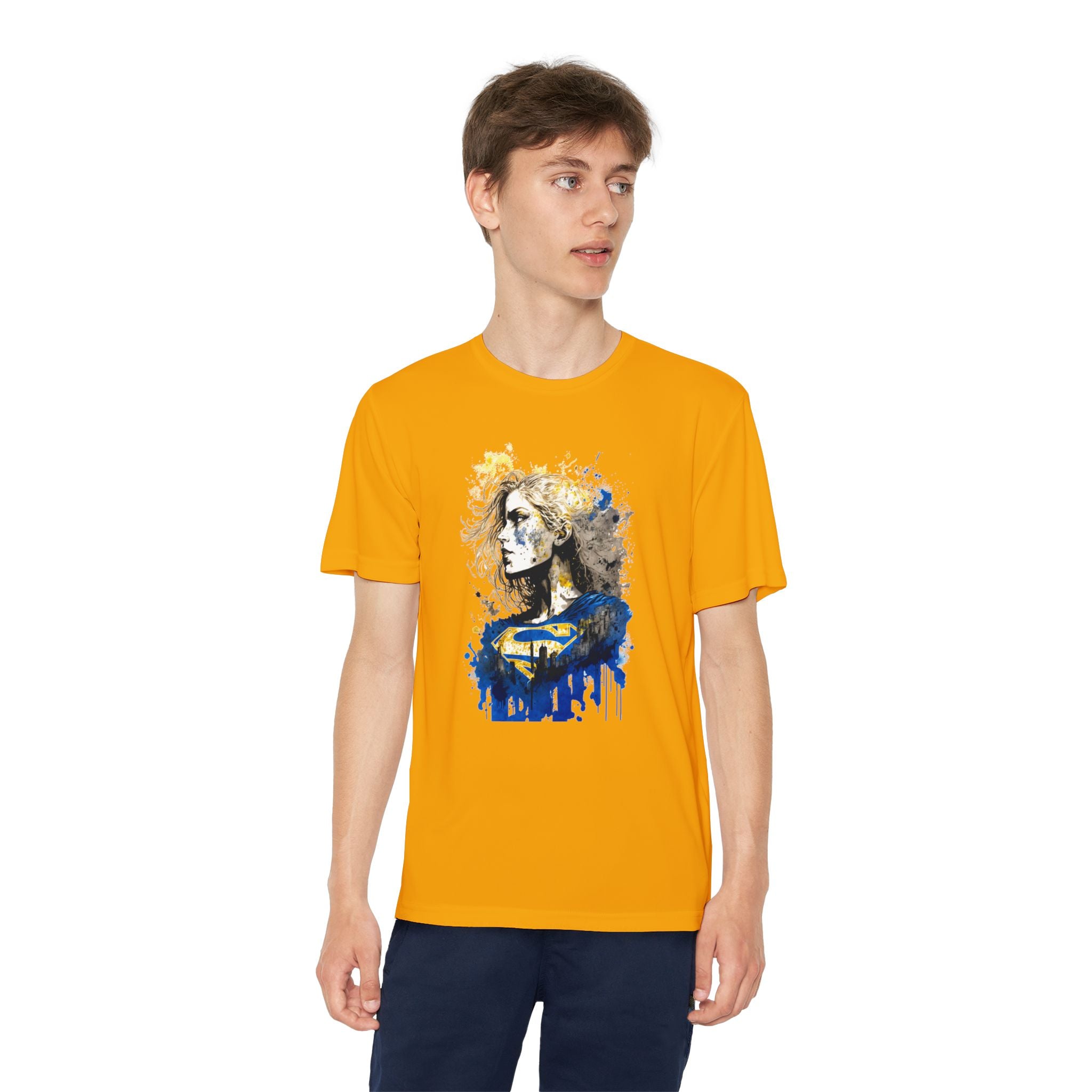 Superhero Youth T-Shirt Sports Graphic Tee, Cool Athletic Shirt for Kids