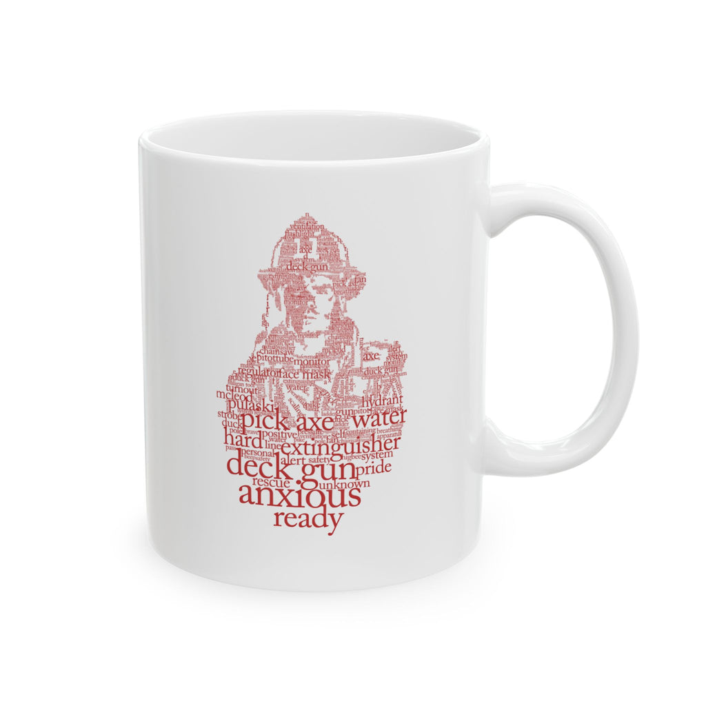 Firefighter Ceramic Mug, Fire Department Tea Cup, First Responder Gift, Fireman Coffee Mug, Firefighter Appreciation Present