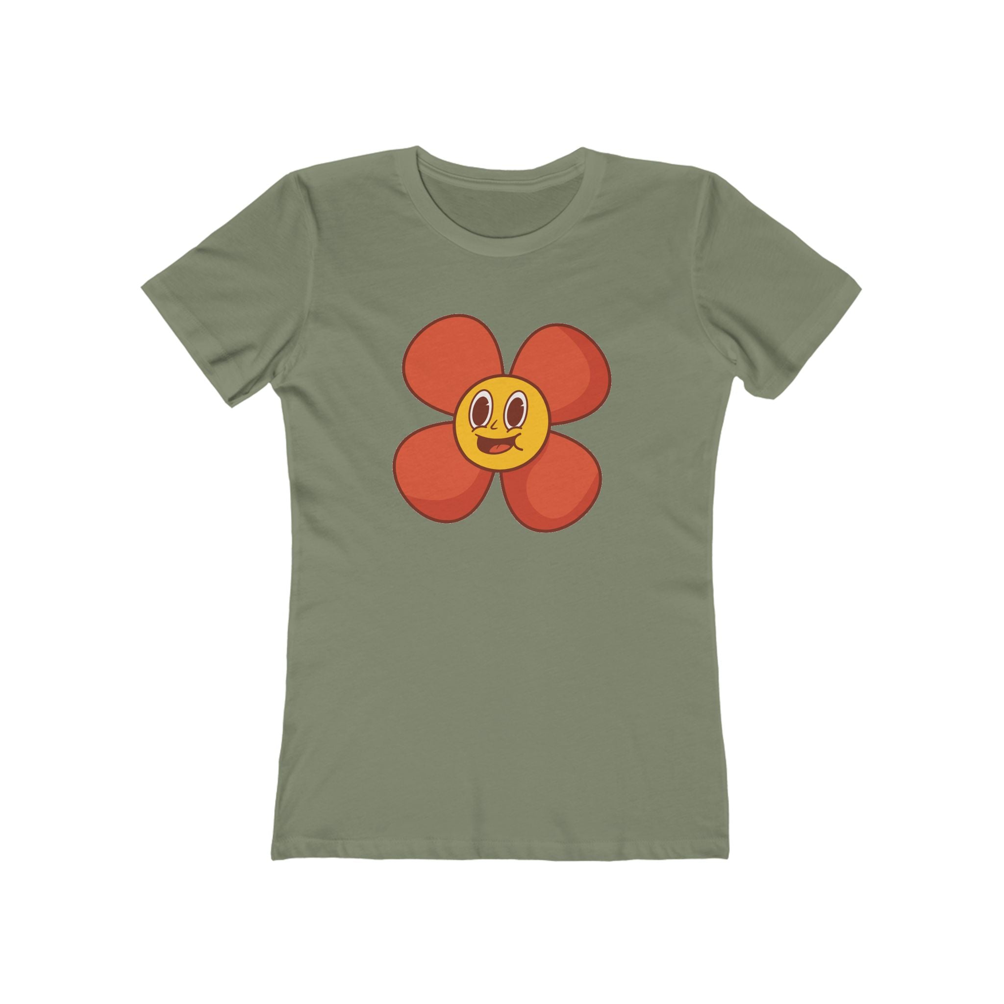 Flower Women's Tshirt, Floral Graphic Tee, Casual Top for Her, Spring Blossom Shirt, Botanical Print Blouse