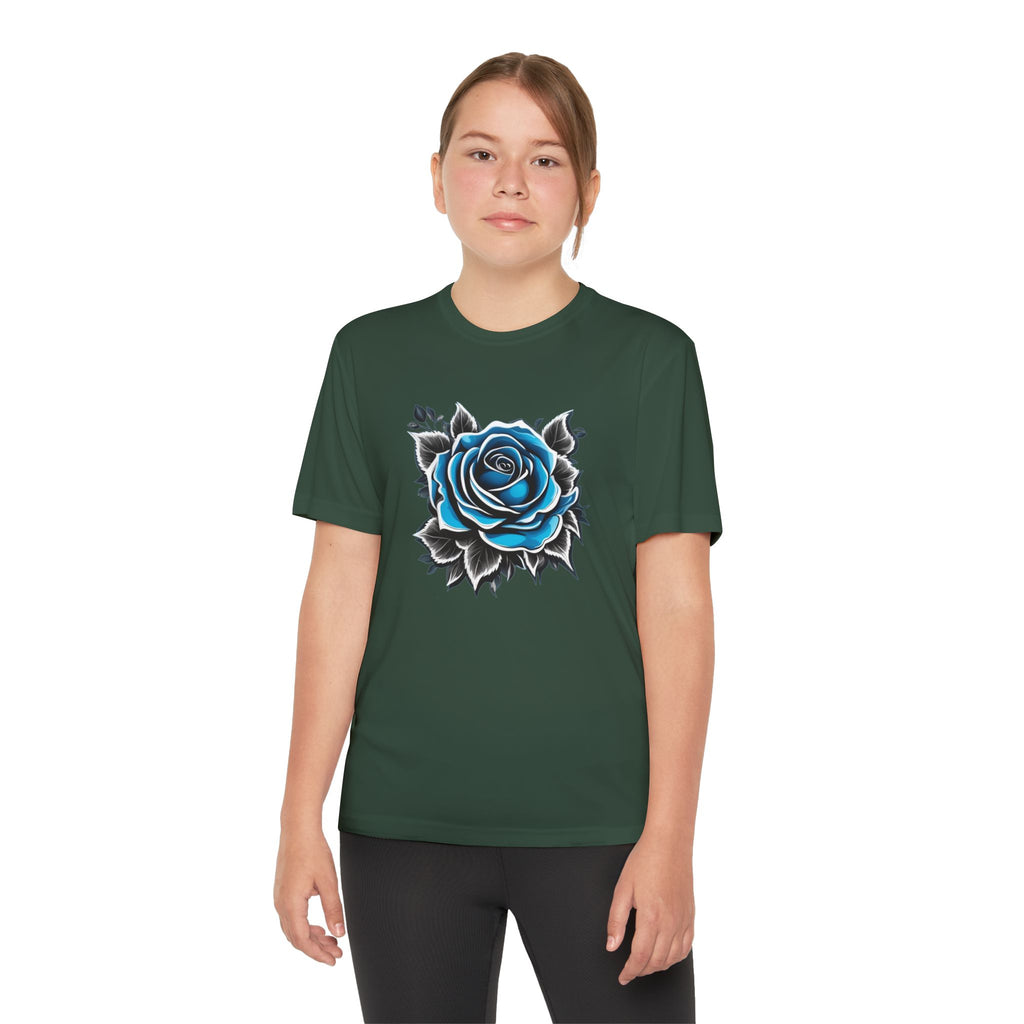 Flower Youth T-Shirt Sports Graphic Tee, Cool Athletic Shirt for Kids