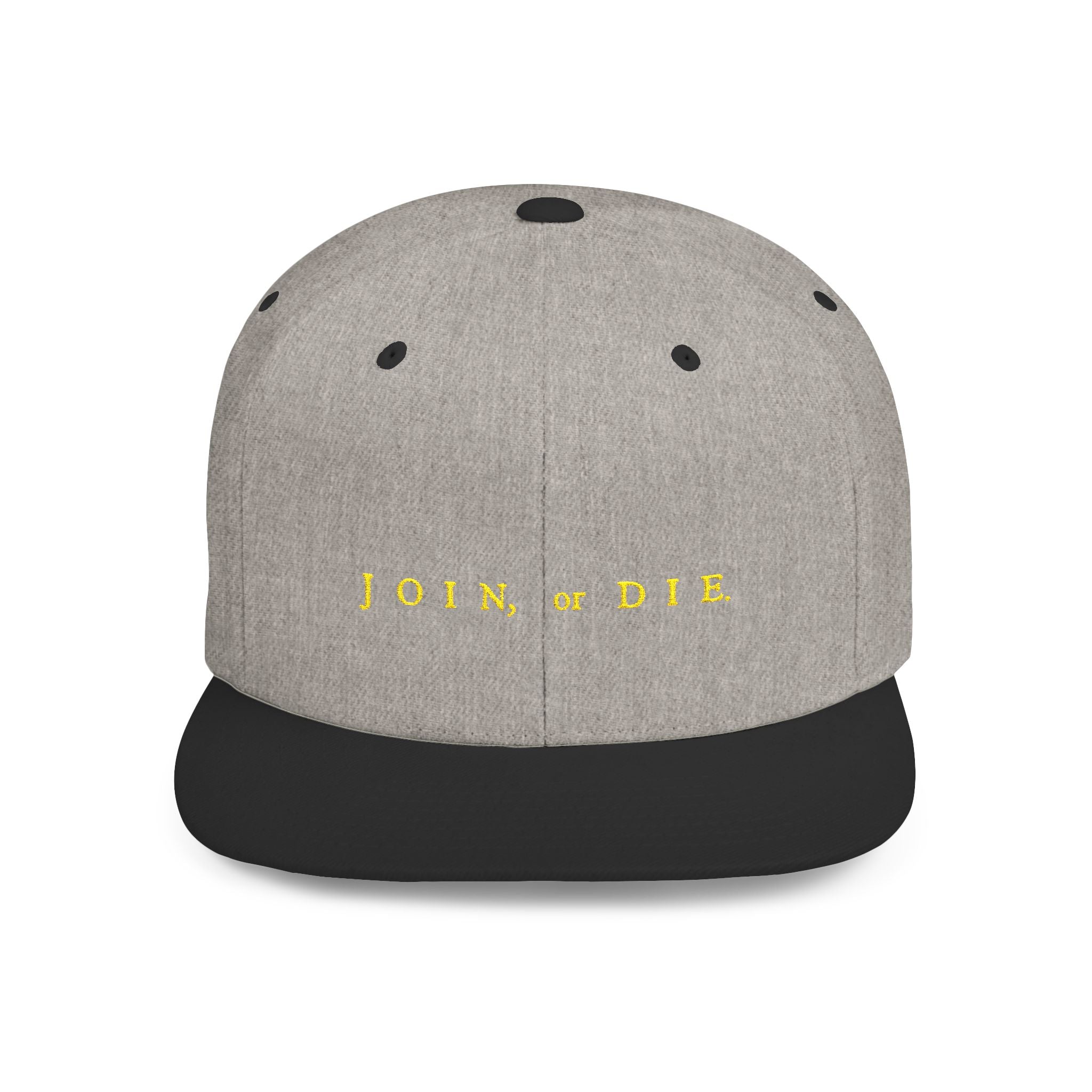 Join Or Die ~ Stylish Flat Bill Snapback Hat