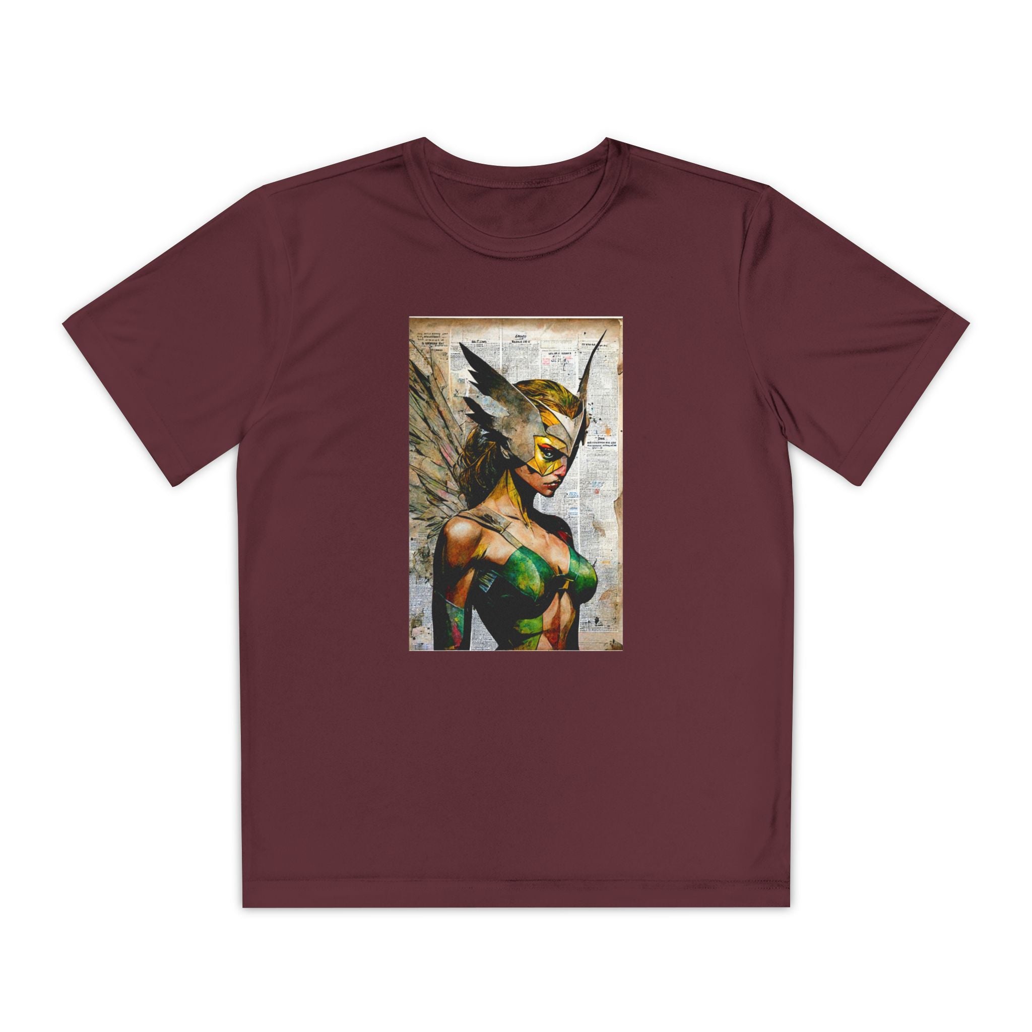 Superhero Youth T-Shirt Sports Graphic Tee, Cool Athletic Shirt for Kids