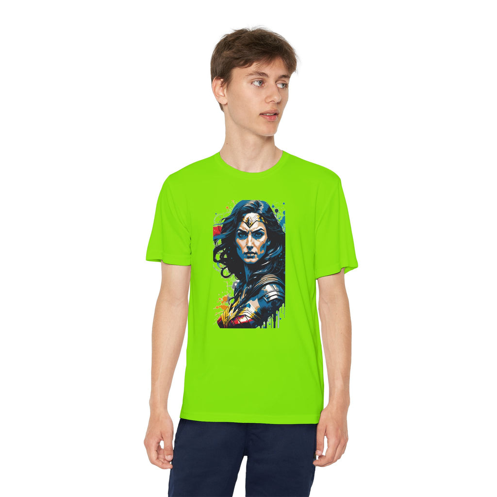 Superhero Youth T-Shirt Sports Graphic Tee, Cool Athletic Shirt for Kids