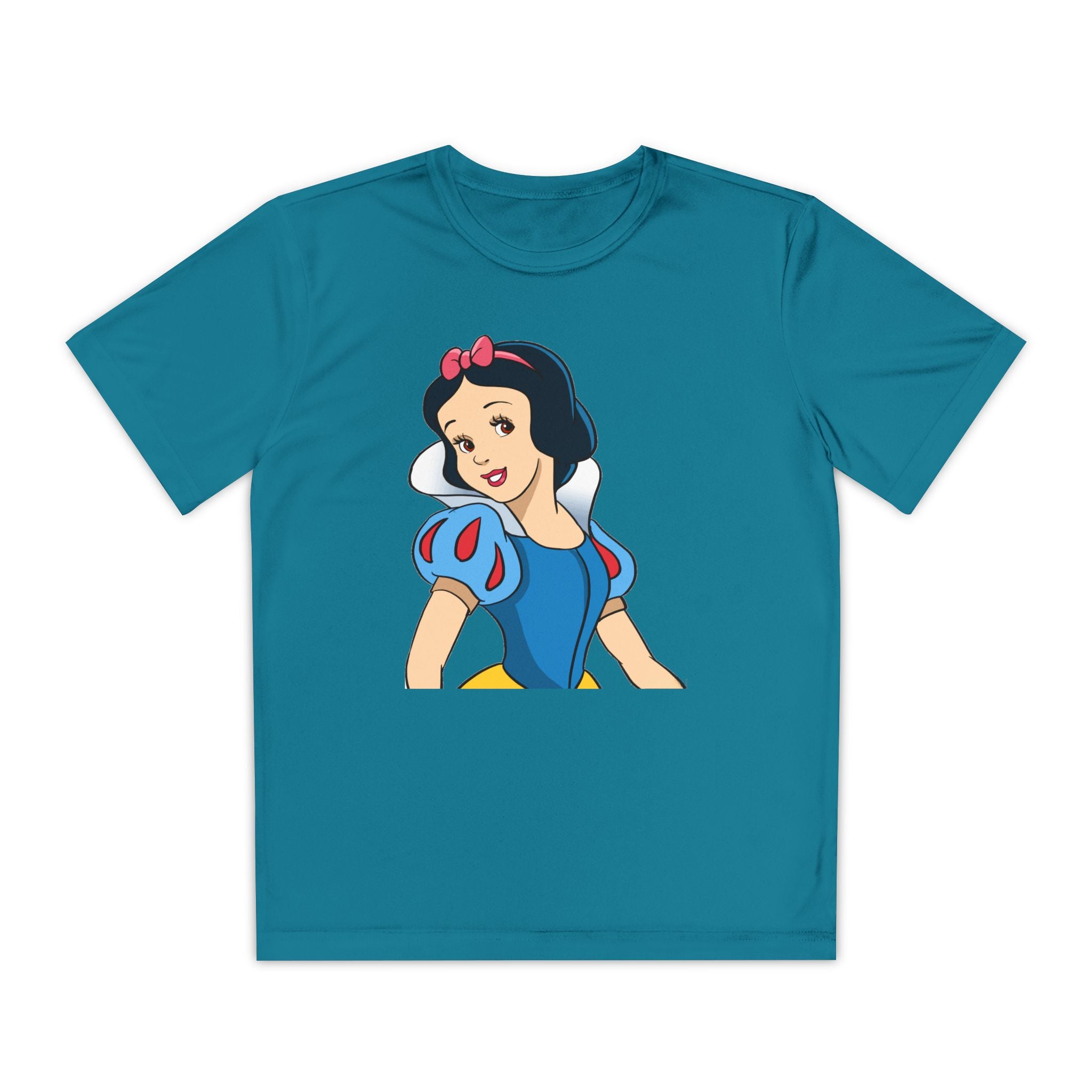 Snow White Youth T-Shirt Sports Graphic Tee, Cool Athletic Shirt for Kids, Perfect for Sports Events, Team Spirit