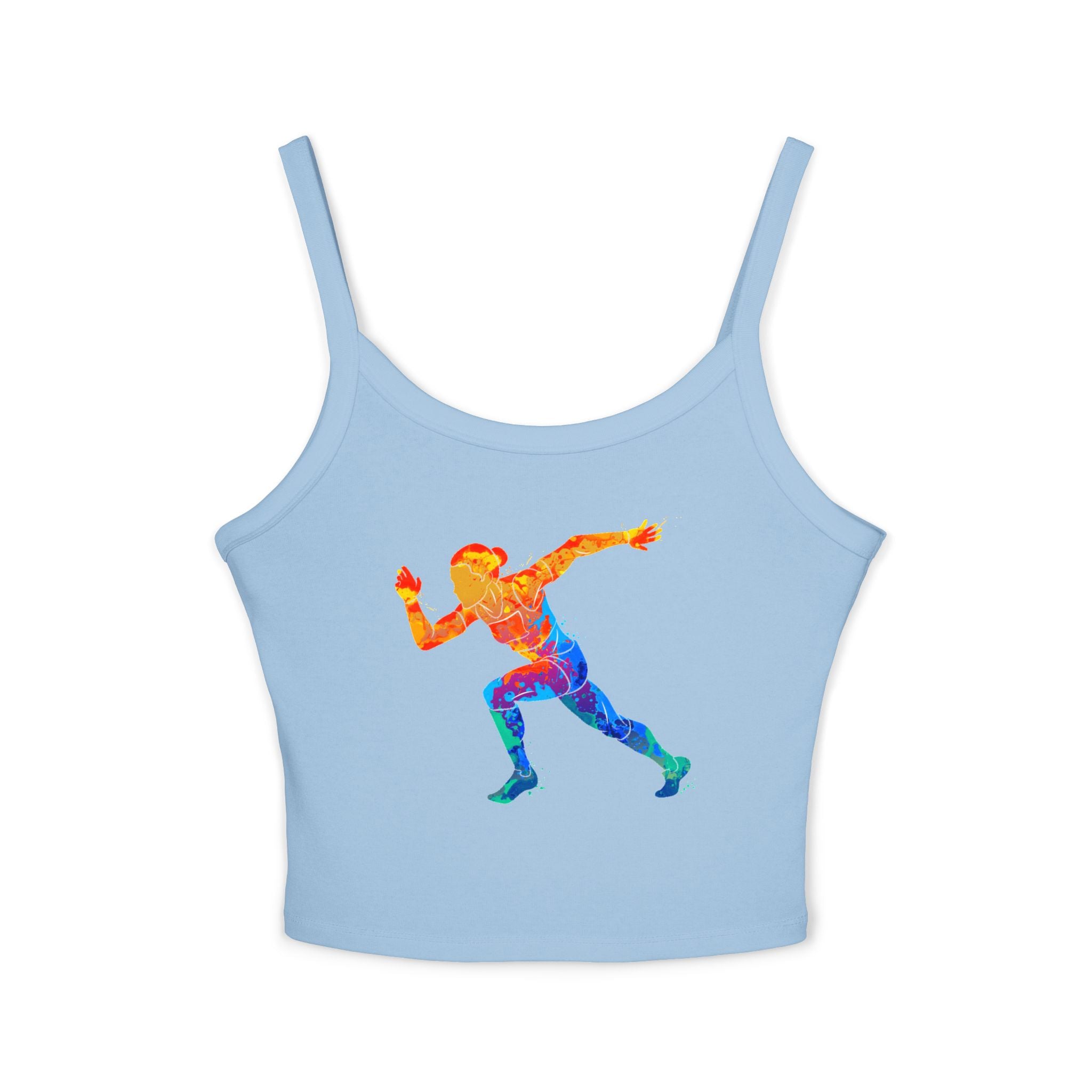 Running Woman Tank Top, Athletic Workout Top, Fitness Sleeveless Shirt, Jogging Muscle Tee, Exercise Gym Cami