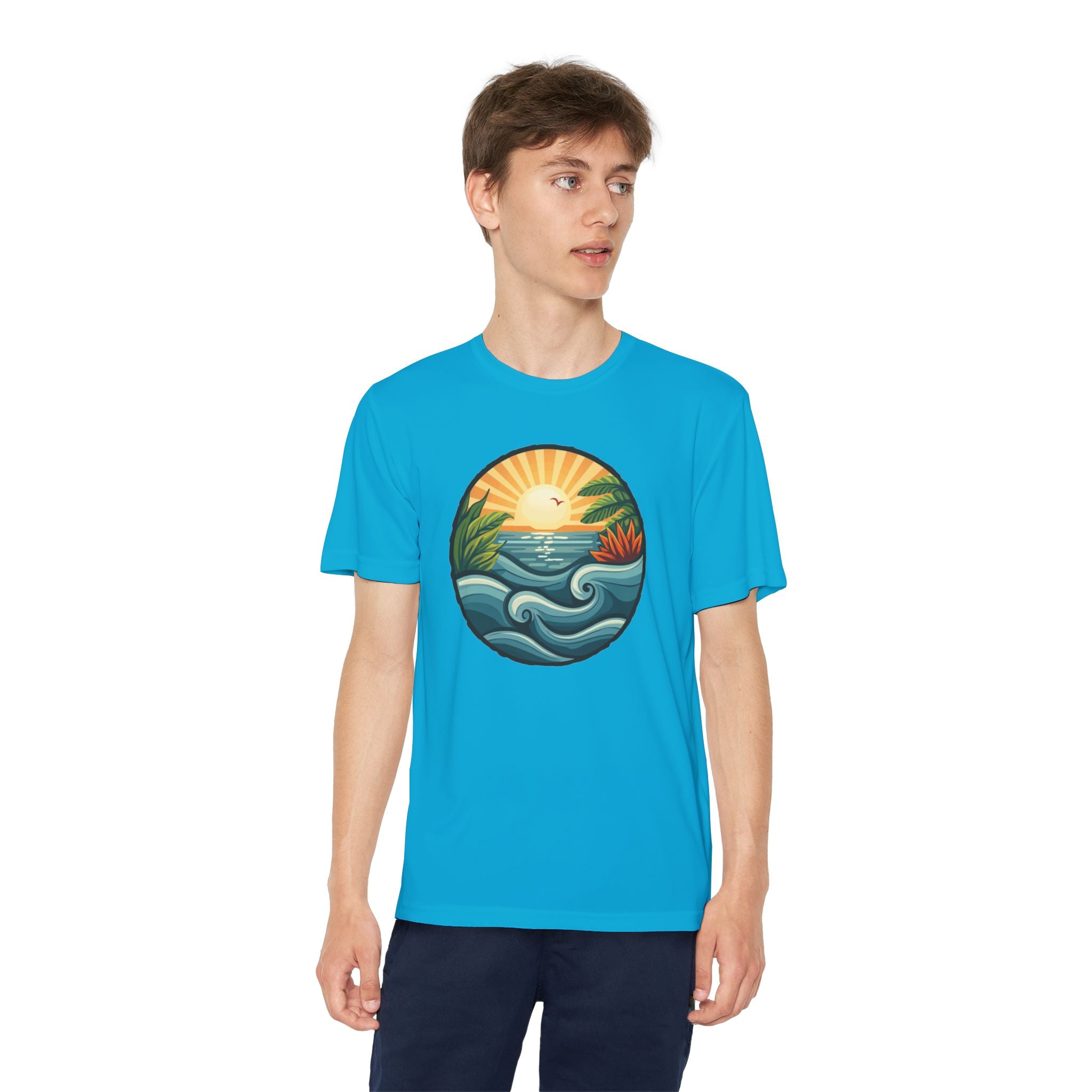 Beach Shirt Youth Competitor Tee, Kids Surf Tee, Summer Vacation Top, Ocean Lover T-Shirt, Coastal Clothing