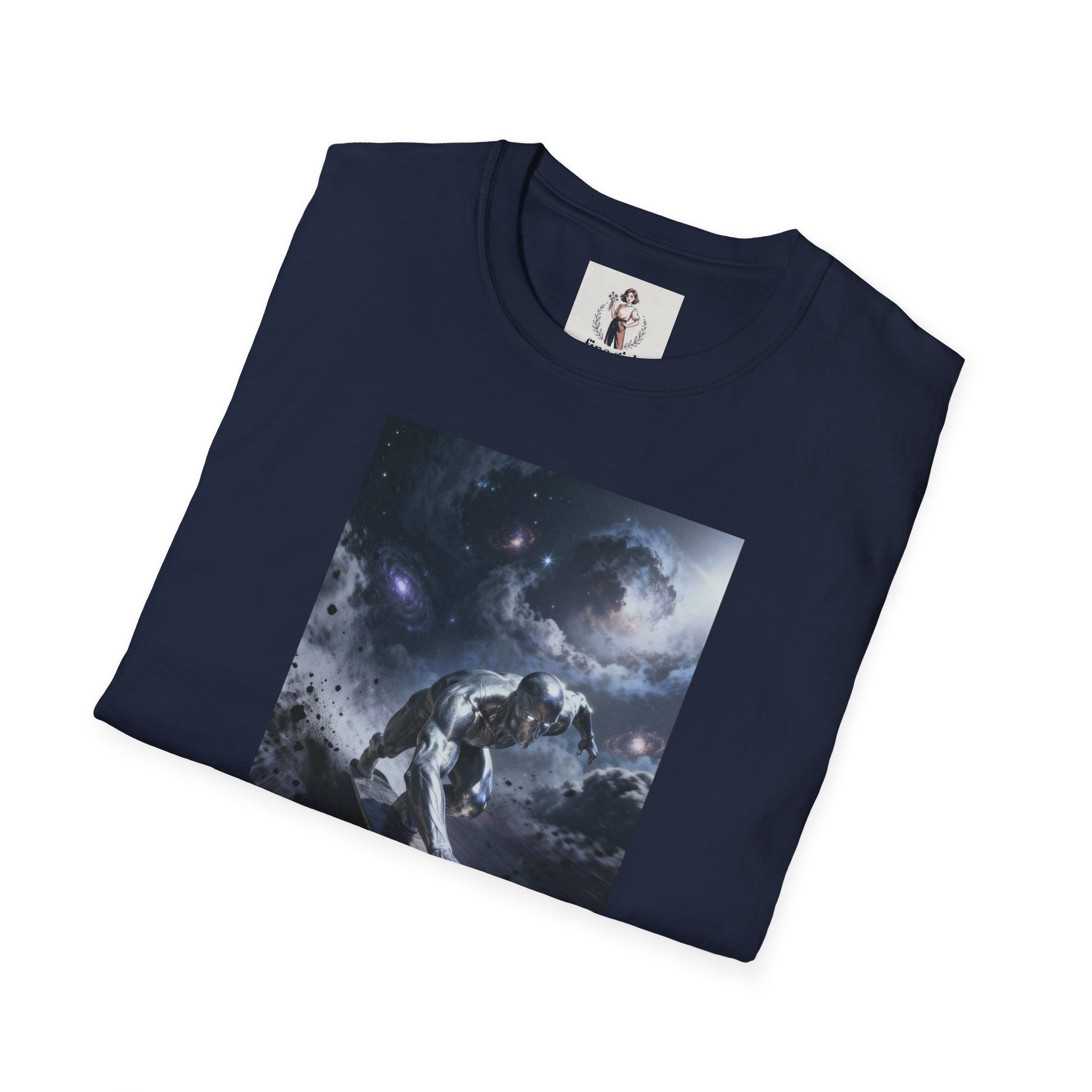 Silver Surfer Superhero Marvel Unisex Softstyle T-Shirt, Comic Book Tee, Geeky Clothing, Cosplay Costume Top