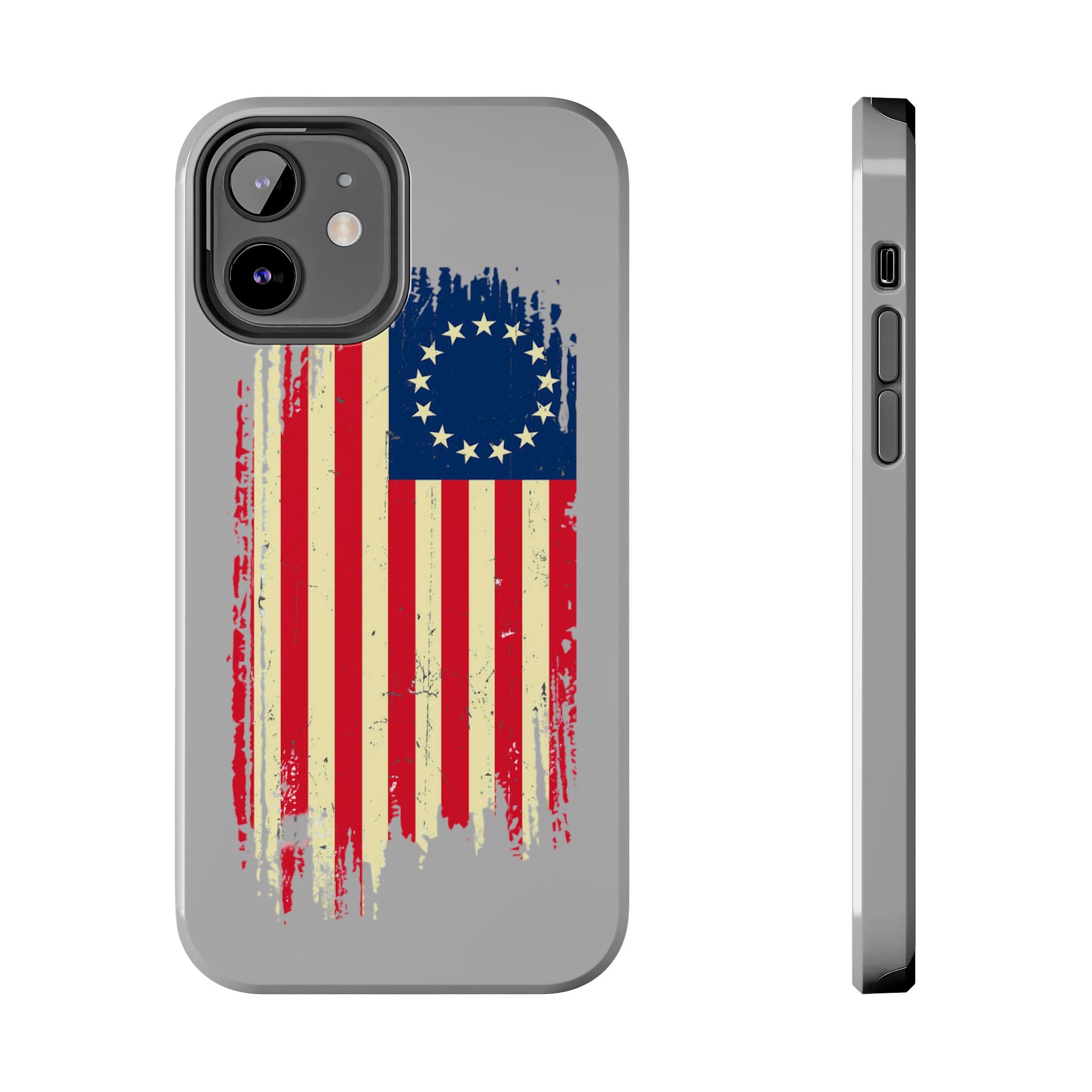 Patriotic Phone Cases with Vintage Flag Design, Tough Case for Independence Day, Memorial Day, 4th of July, Gift for Veterans, USA Pride