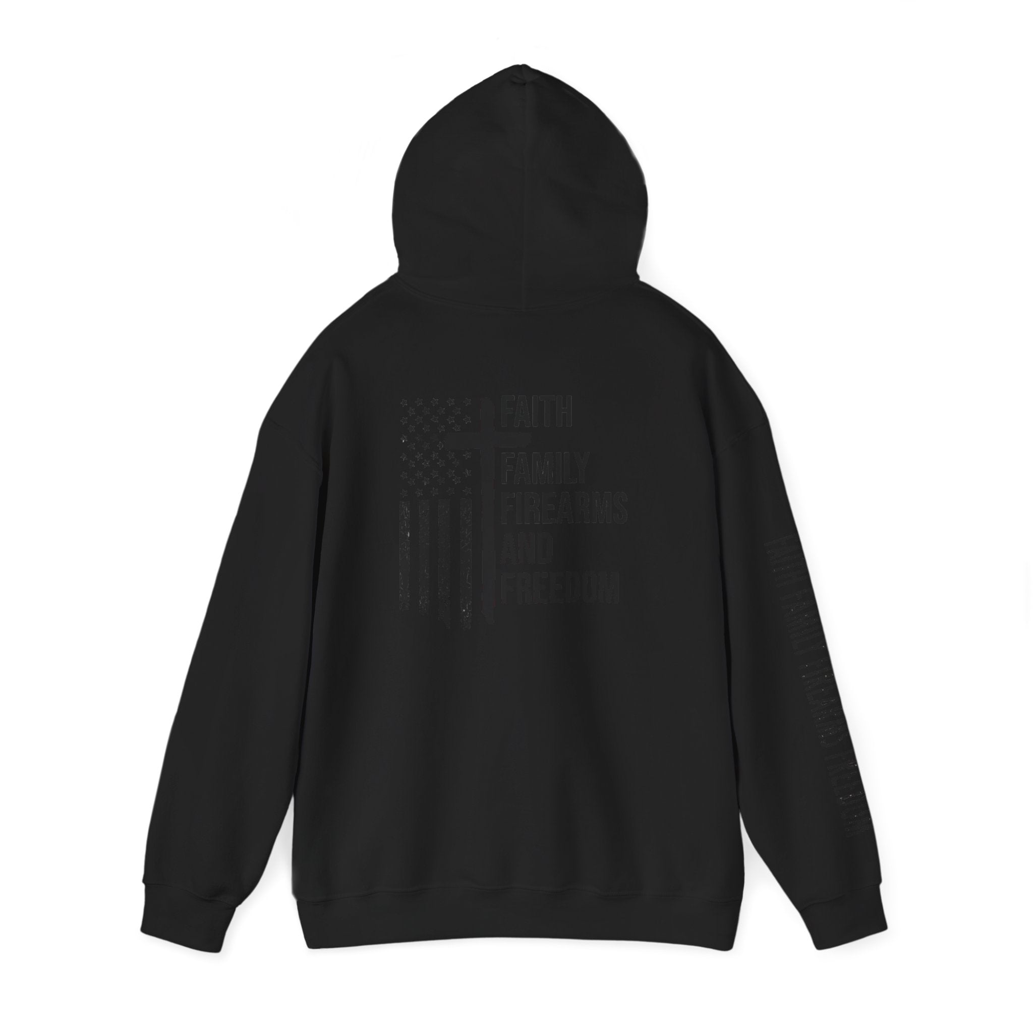 Faith Family Firearms Freedom  Patriotic Hoodie Rebel Spirit Unisex Hoodie
