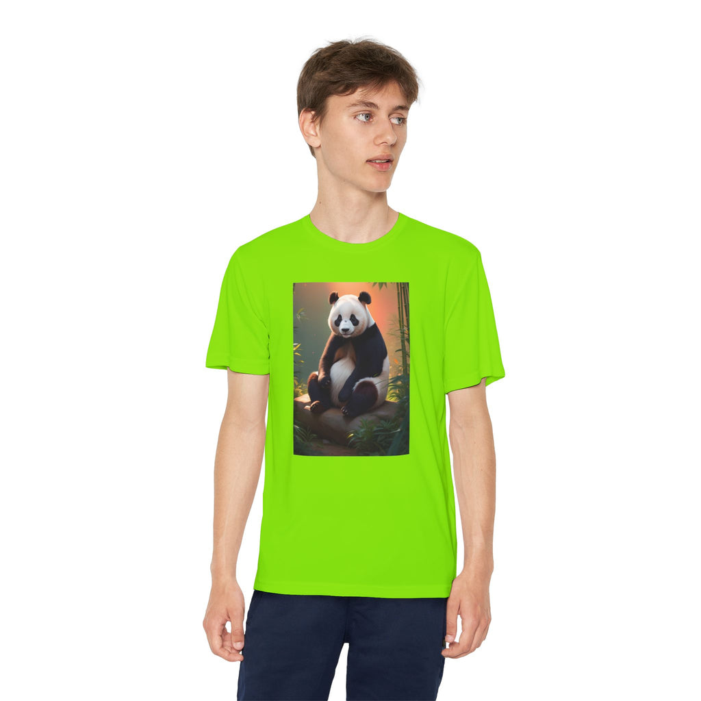 Panda Youth Tee Shirt, Kids Animal Graphic Top, Cute Black and White Tee, Children's Zoo Theme Shirt, Bamboo Bear Shirt, Kid's Nature Gift