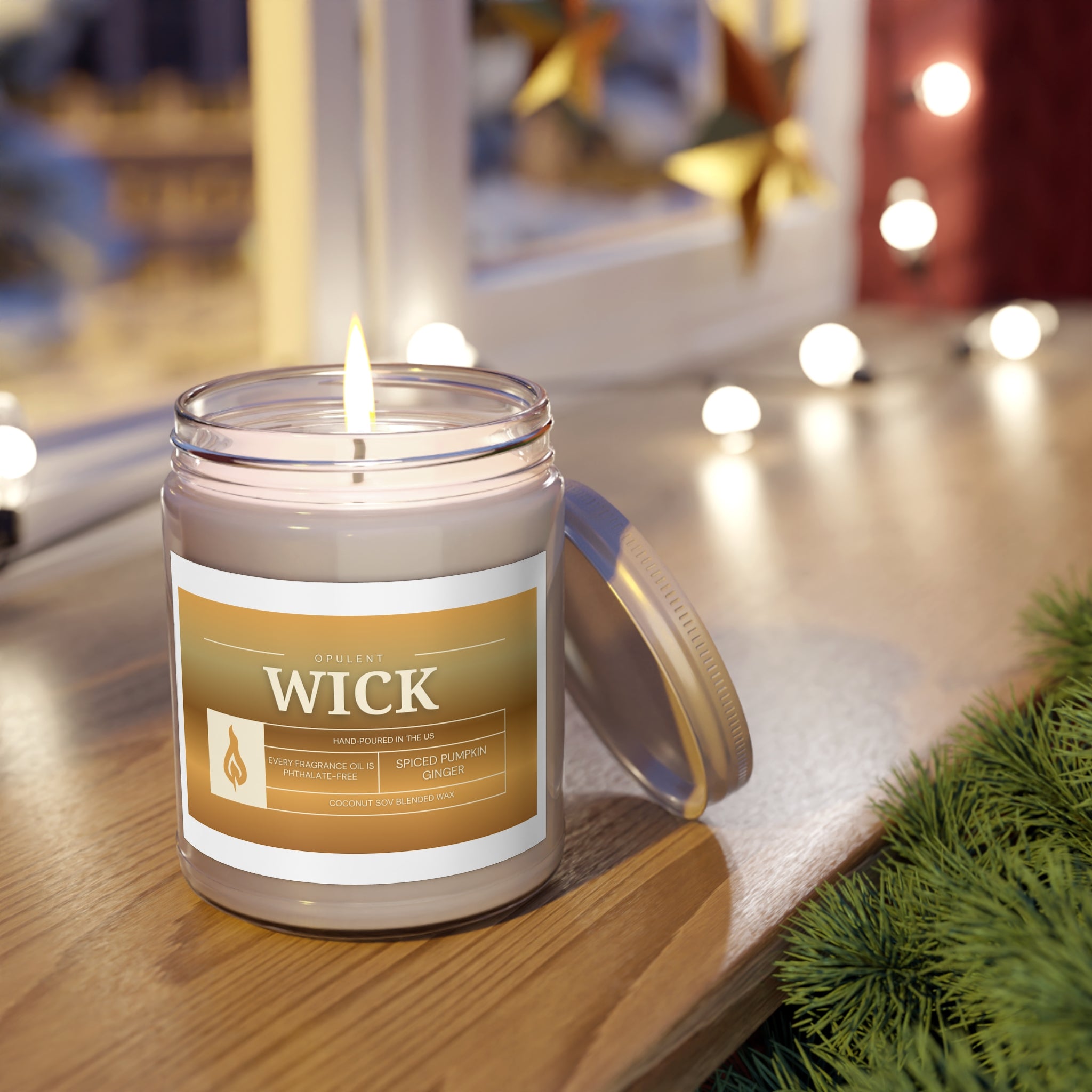 Soy Candles, OPULENT Wick, Hand-poured in the US, White Lid, 9oz, Aromatherapy, Relaxation, Home Decor, Gift, Scented Candles