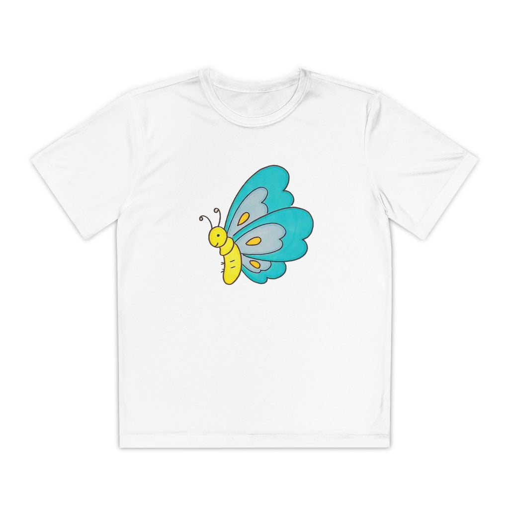 Butterffy Youth T-Shirt Sports Graphic Tee, Cool Athletic Shirt for Kids, Perfect for Sports Events, Team Spirit