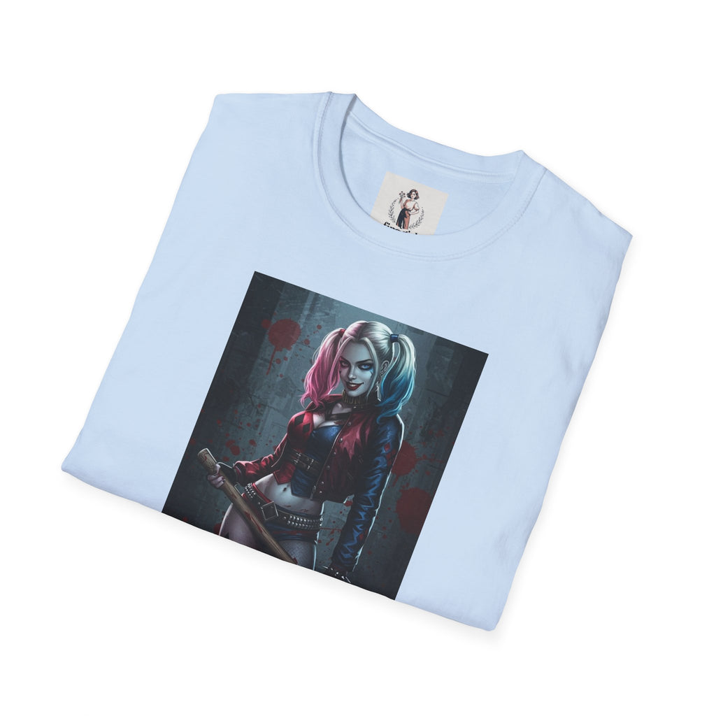 Haily Quinn Superhero Marvel Unisex Softstyle T-Shirt, Comic Book Tee, Graphic Novel Shirt, Geeky Clothing, Cosplay Costume Top