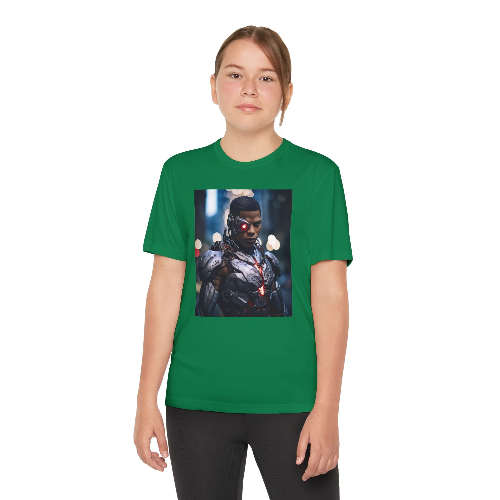 Cyborg Superhero Marvel Patriotic, Kids Graphic T-Shirt, Boys Hero Top, Girls Comic Book Clothing, Birthday