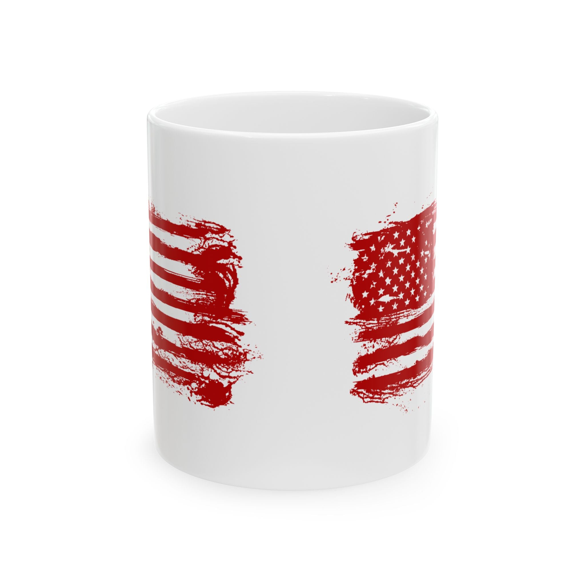 USA Red Flag Patriotic Mug