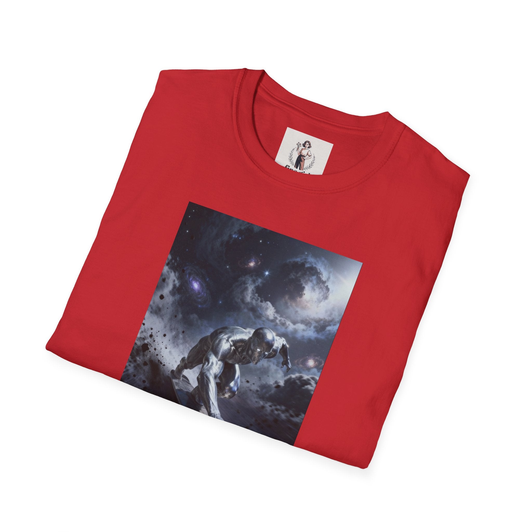 Silver Surfer Superhero Marvel Unisex Softstyle T-Shirt, Comic Book Tee, Geeky Clothing, Cosplay Costume Top
