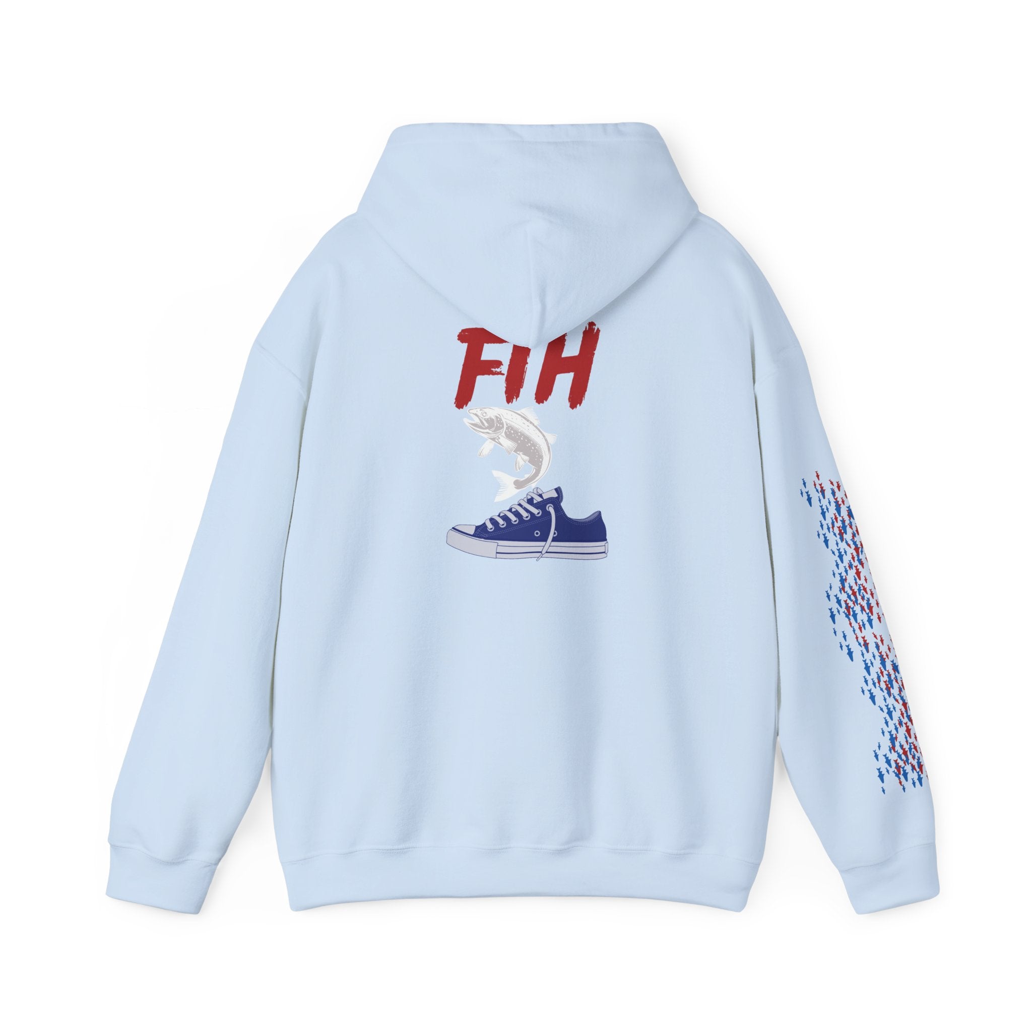 Fishing Patriotic Hoodie, American Flag Sweatshirt, Fisherman Gift, Outdoor Fishing Apparel, USA Pride Jumper