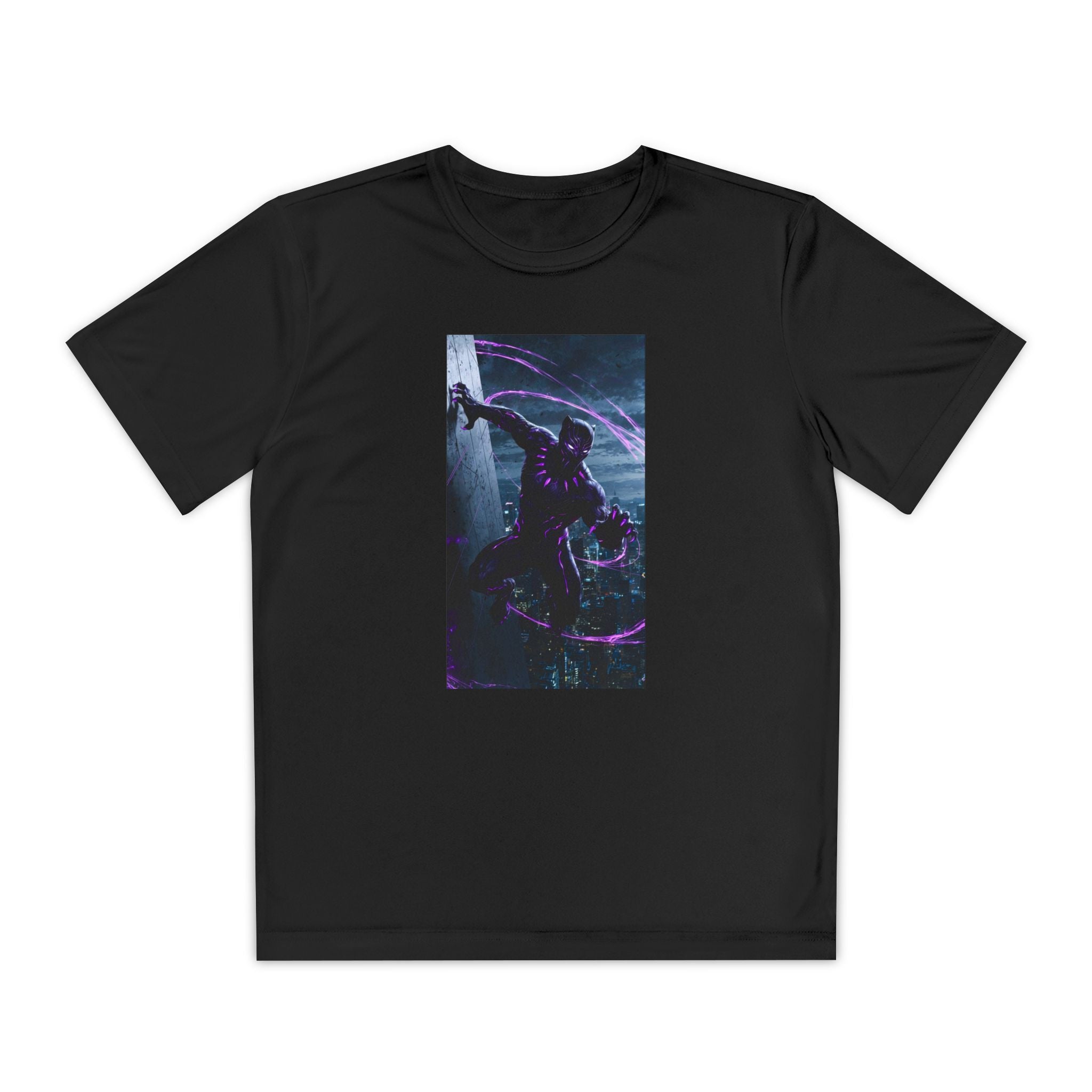 The Black Panther Superhero Marvel Patriotic, Kids Graphic T-Shirt, Boys Hero Top, Girls Comic Book Clothing, Birthday