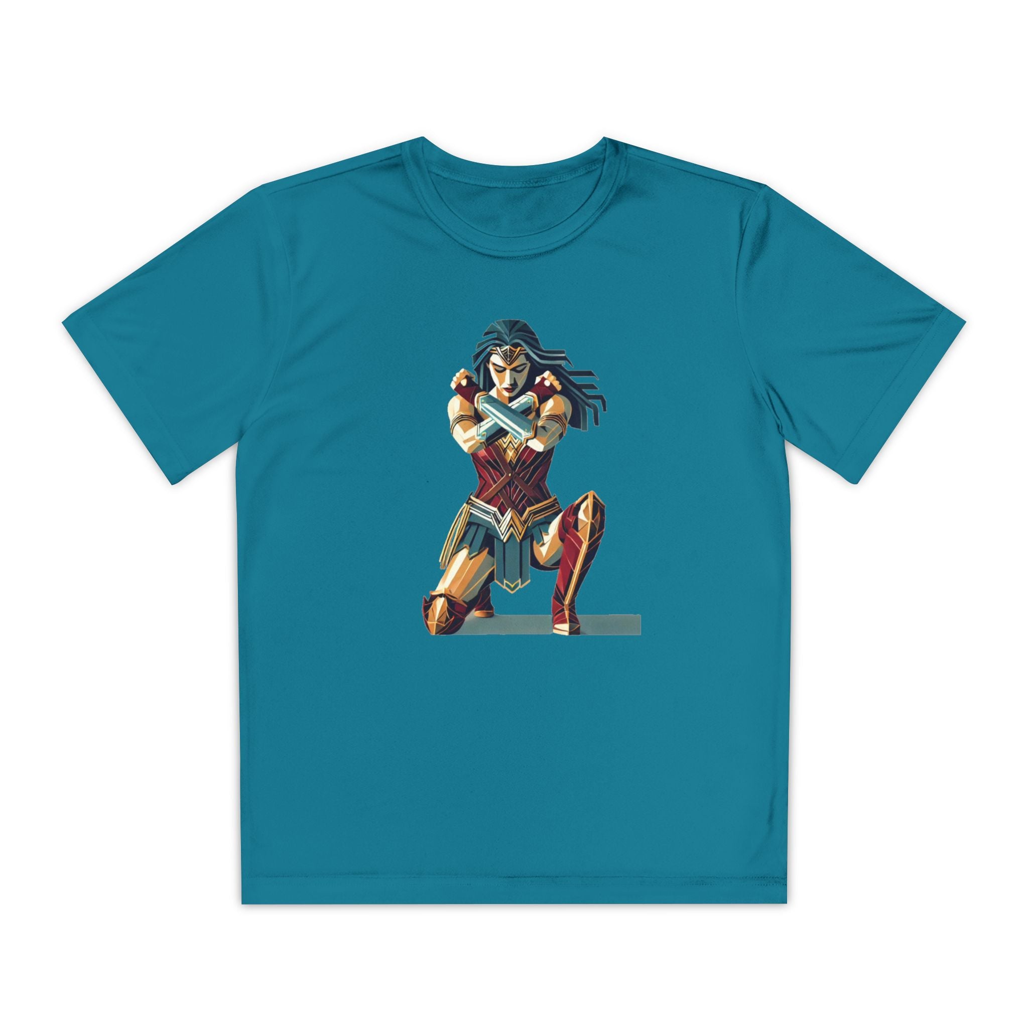 Wonder Woman Youth T-Shirt Sports Graphic Tee, Cool Athletic Shirt for Kids, Perfect for Sports Events, Team Spirit