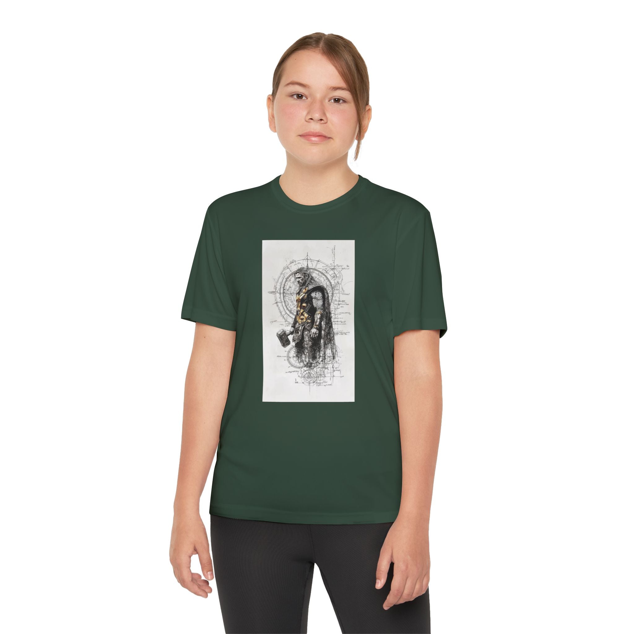 Superhero Youth T-Shirt Sports Graphic Tee, Cool Athletic Shirt for Kids